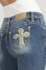 Ocean Blue Cross Denim sold by Miss Me