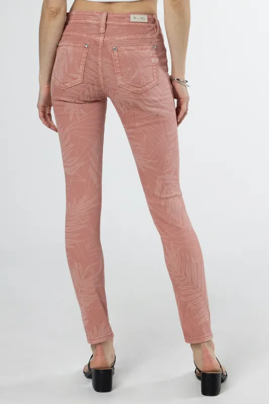 Coral Leaves Skinny Jeans sold by Miss Me