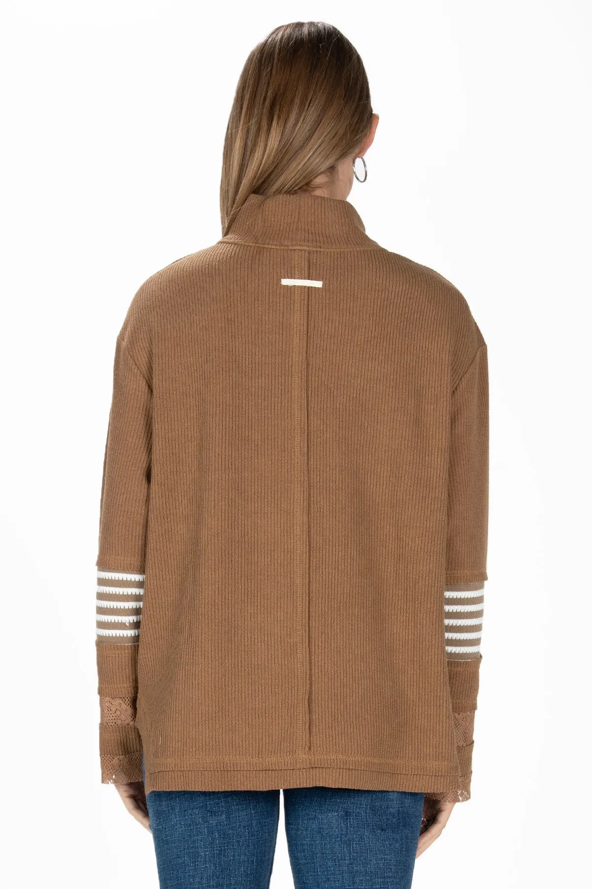 Lace & Stripes Long Sleeve Top sold by Miss Me product image thumbnail 5