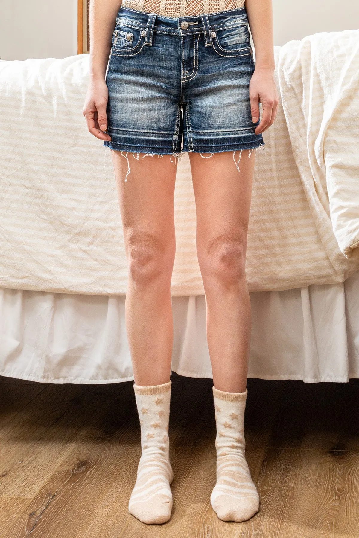 Desert Longhorn Denim Shorts sold by Miss Me product image thumbnail 3