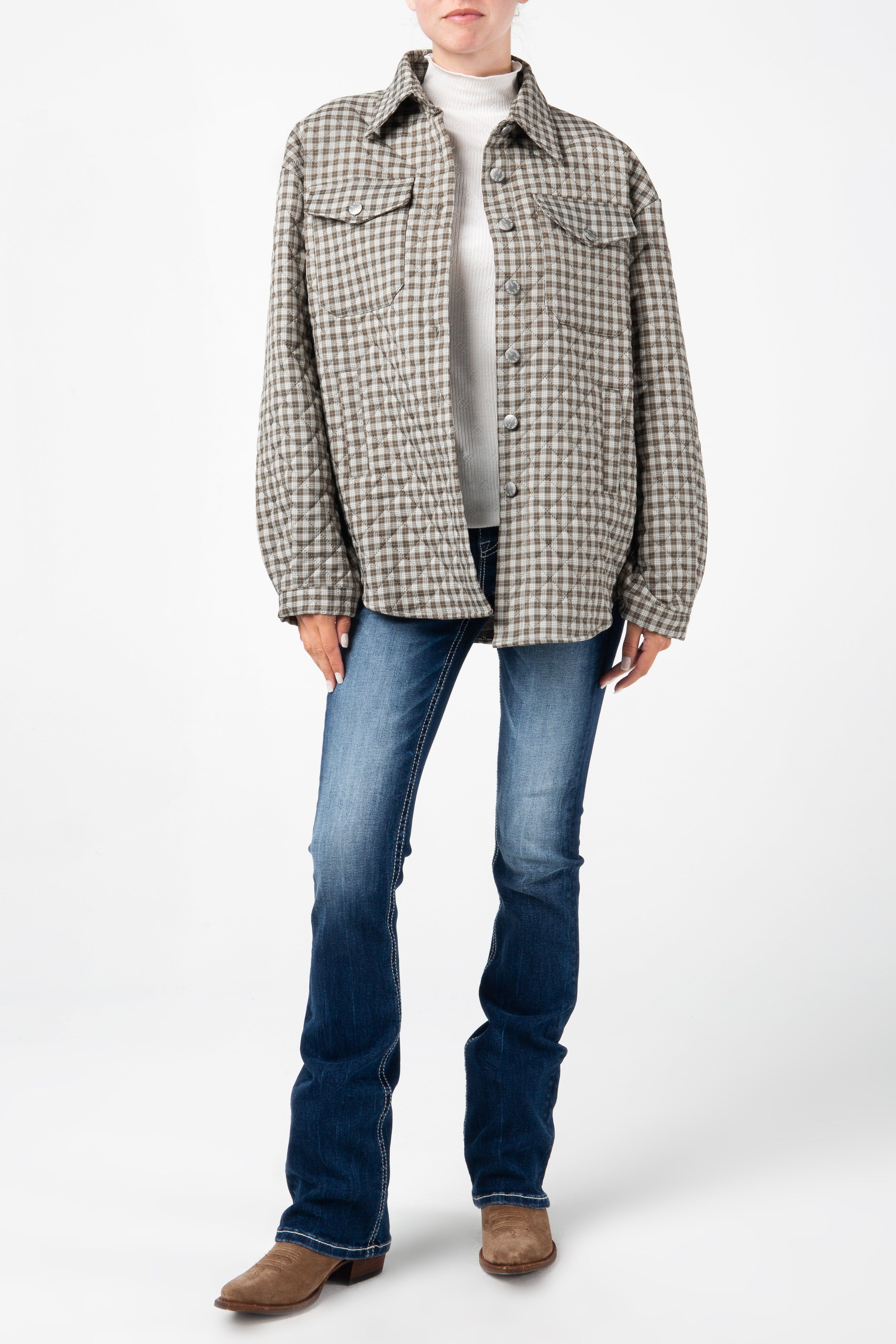 Quilted Plaid Shacket sold by Miss Me product image thumbnail 4