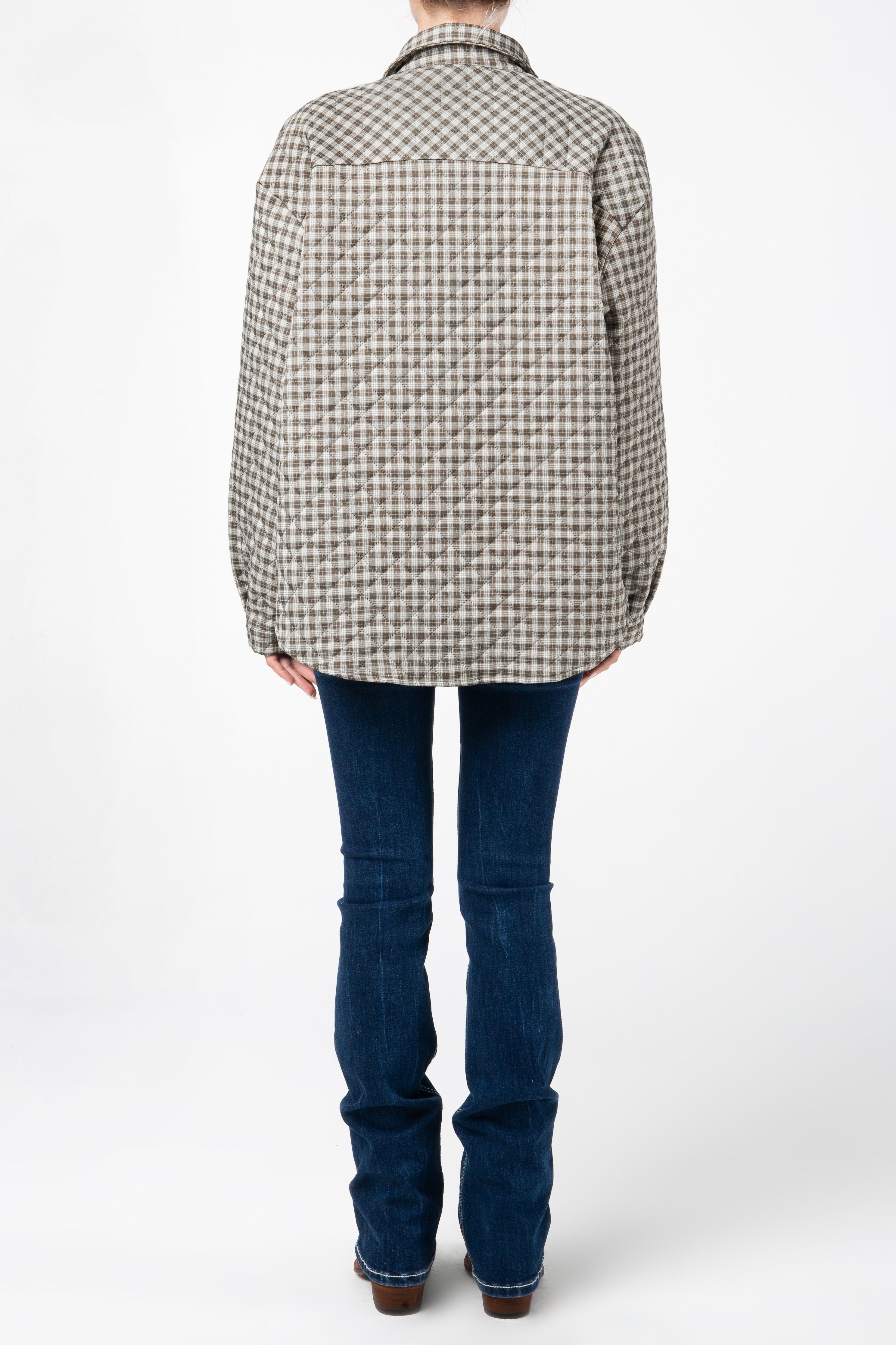 Quilted Plaid Shacket sold by Miss Me product image thumbnail 5