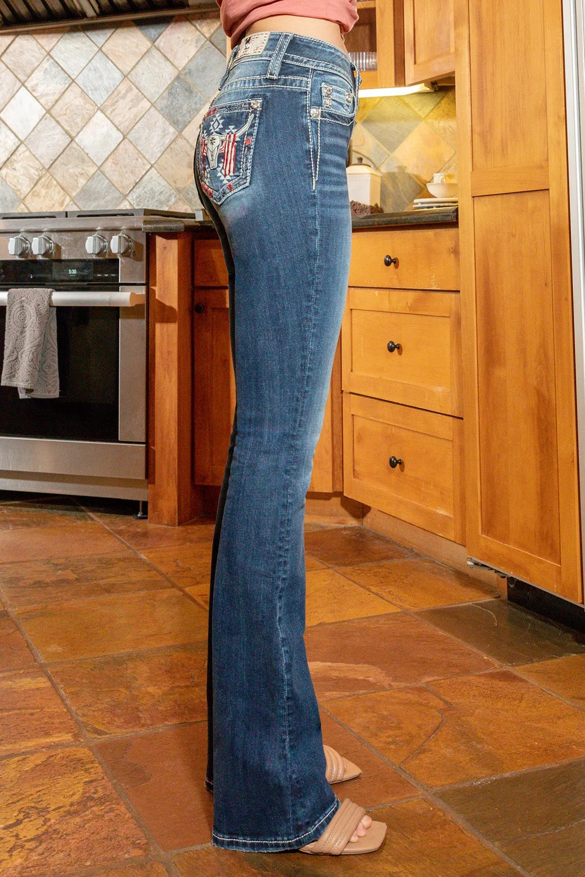 Americana Longhorn Bootcut Denim sold by Miss Me product image thumbnail 5