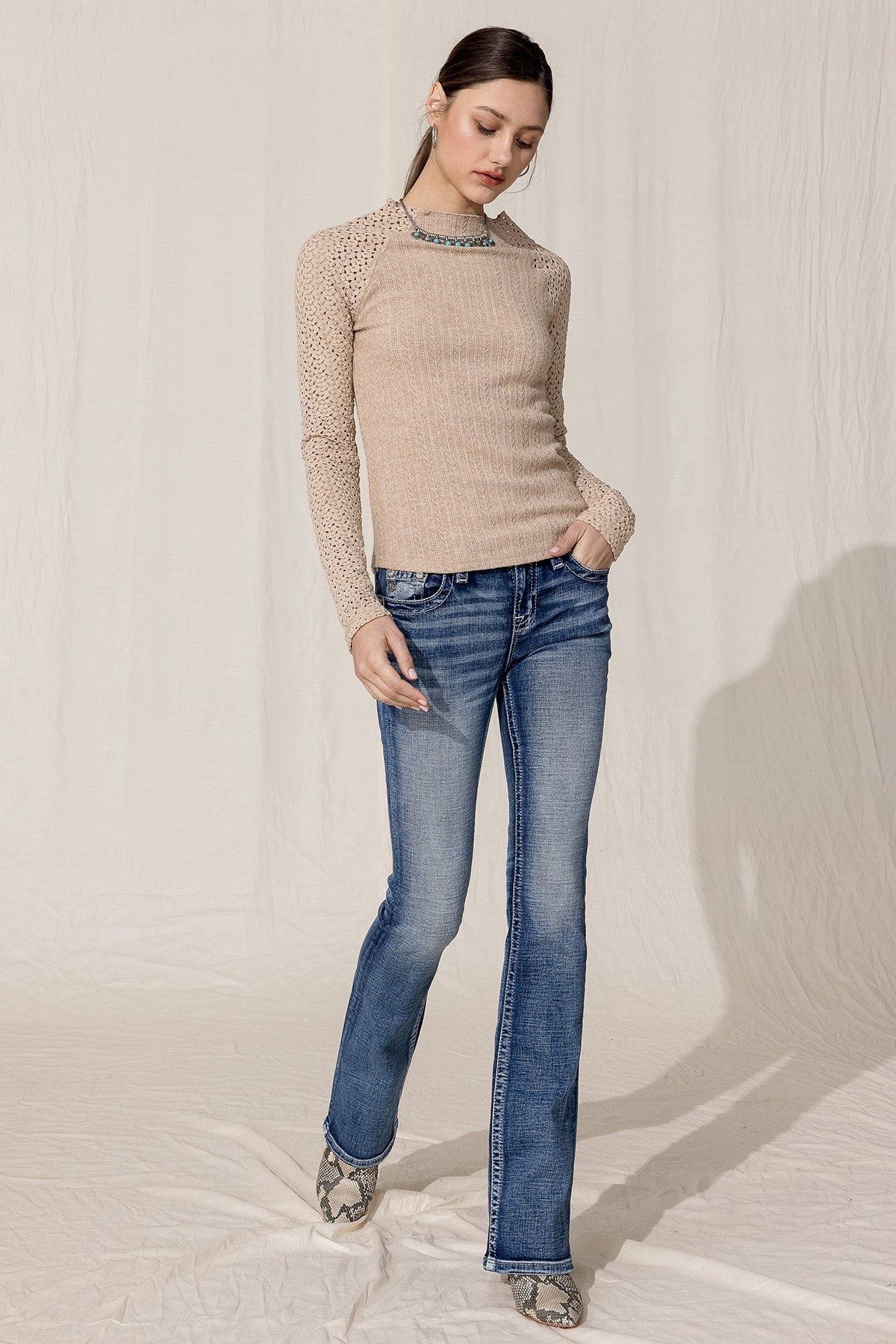 Knit Long Sleeve Top sold by Miss Me