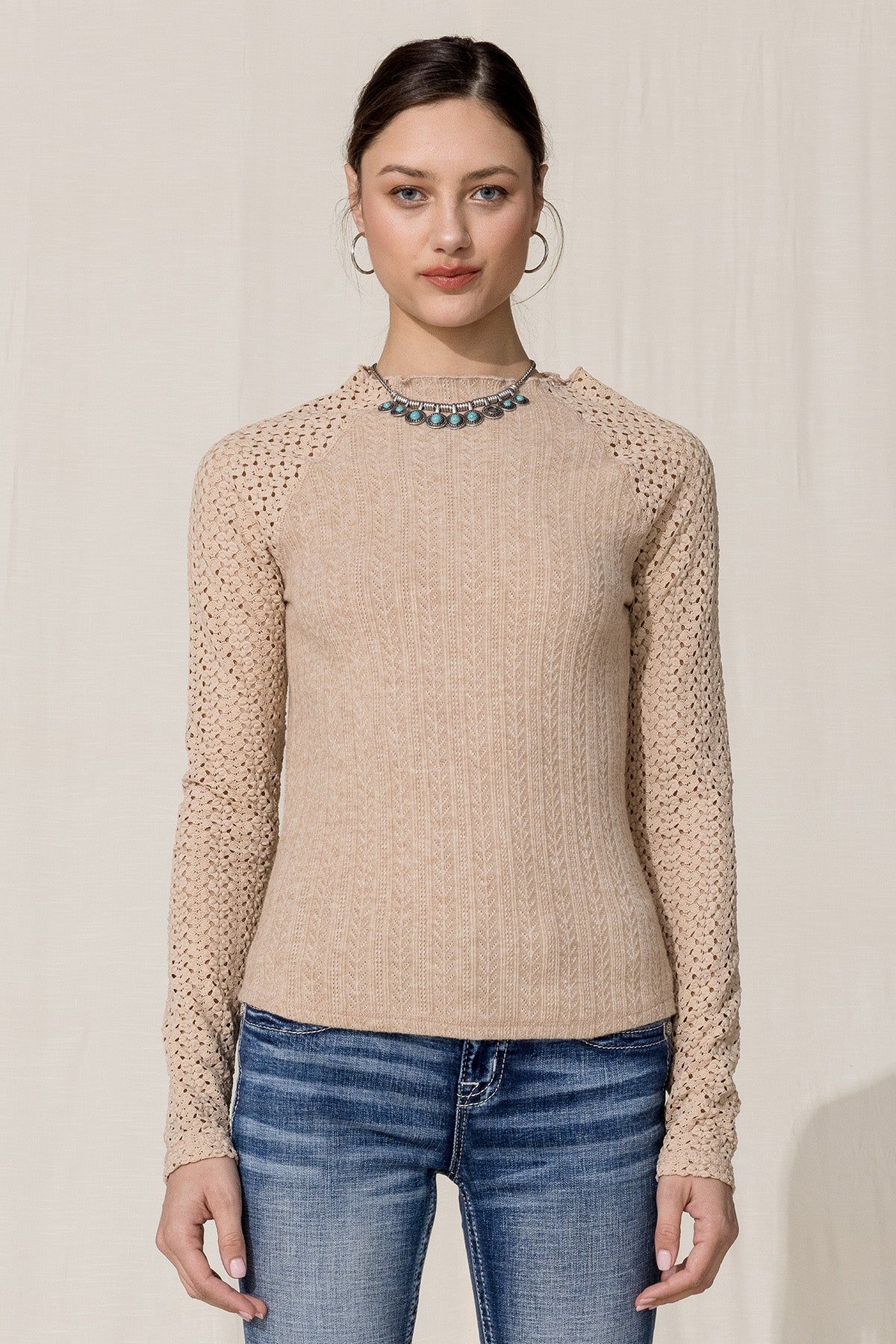 Knit Long Sleeve Top sold by Miss Me product image thumbnail 2