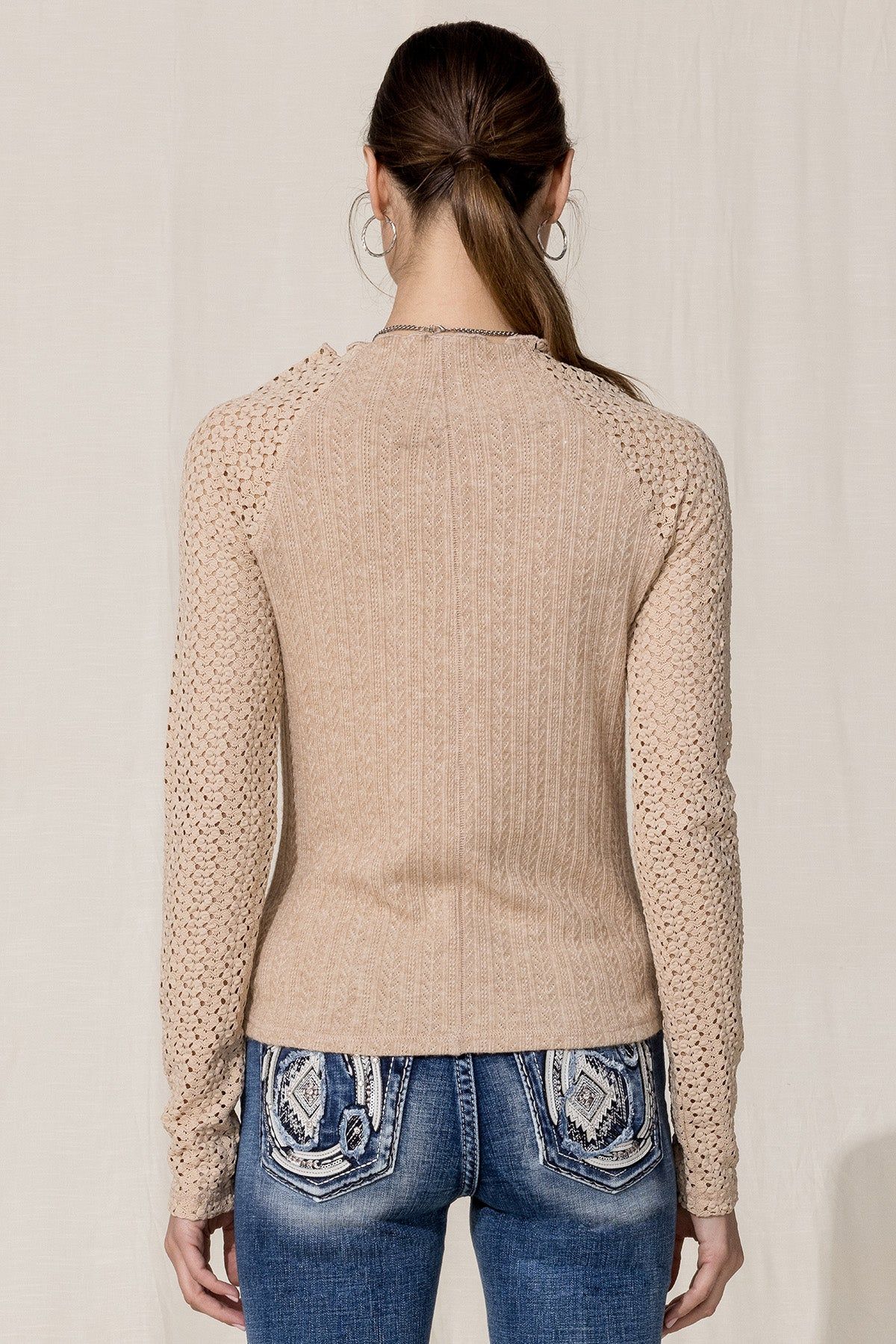 Knit Long Sleeve Top sold by Miss Me product image thumbnail 3