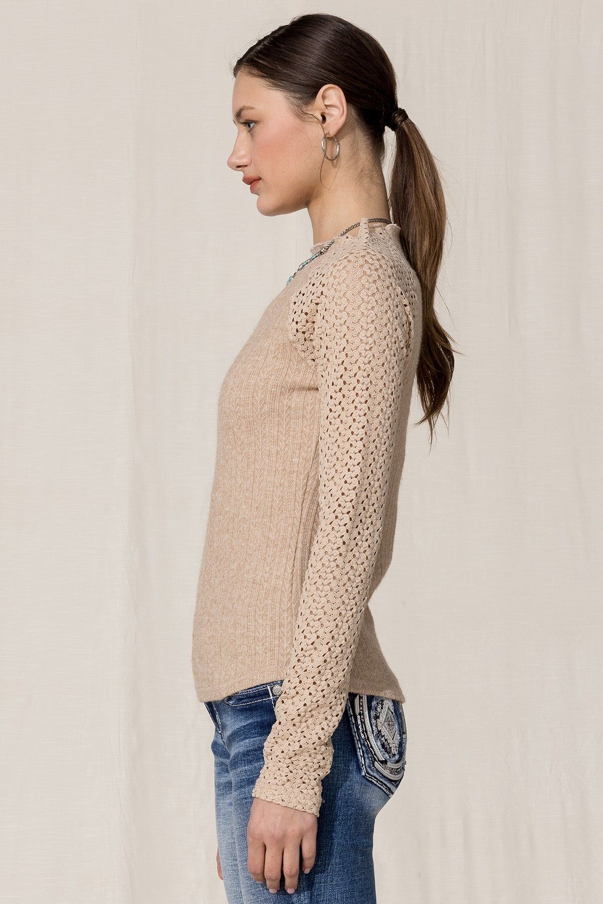 Knit Long Sleeve Top sold by Miss Me product image thumbnail 4