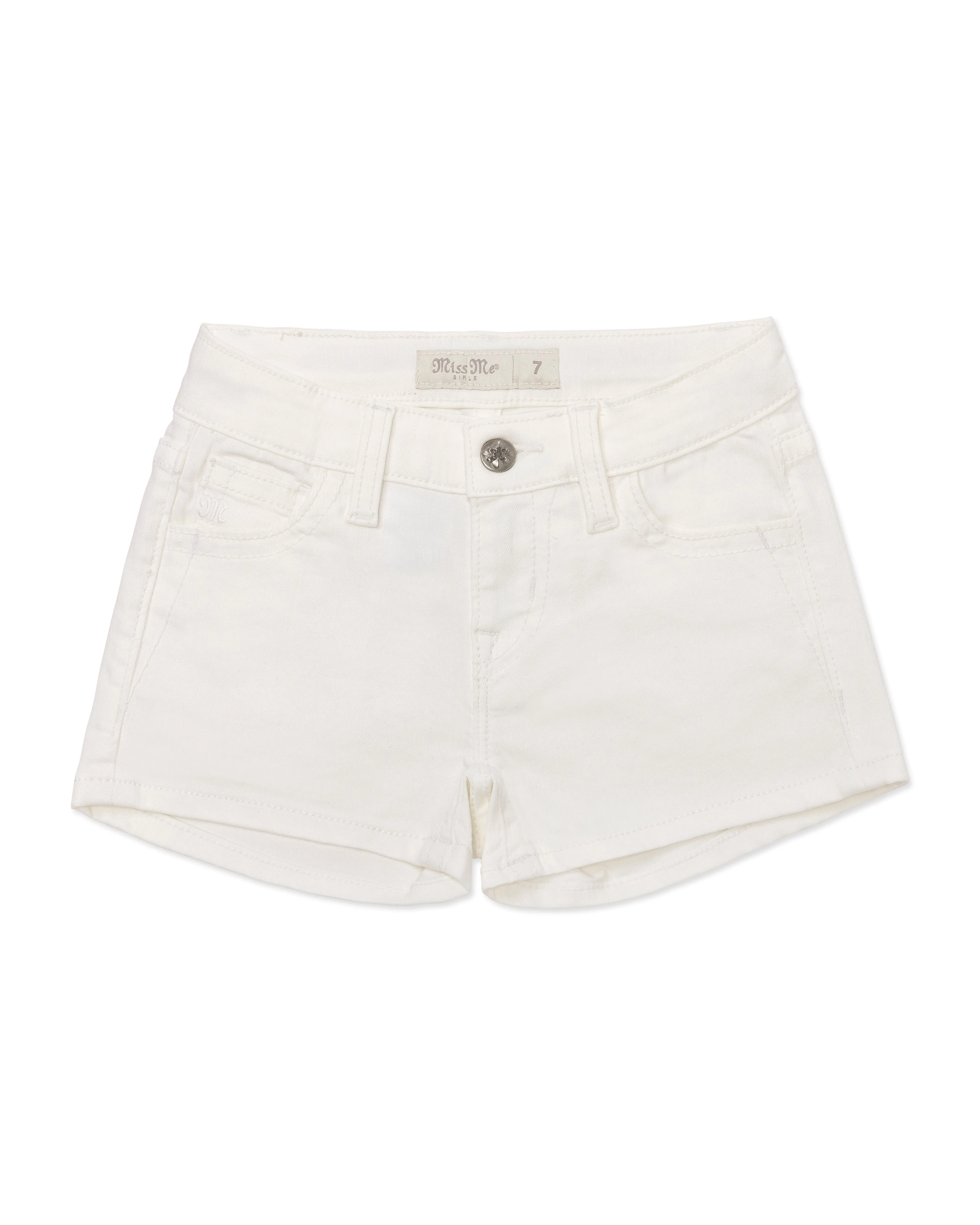 Girls Pastel Cross Denim Shorts sold by Miss Me product image thumbnail 2