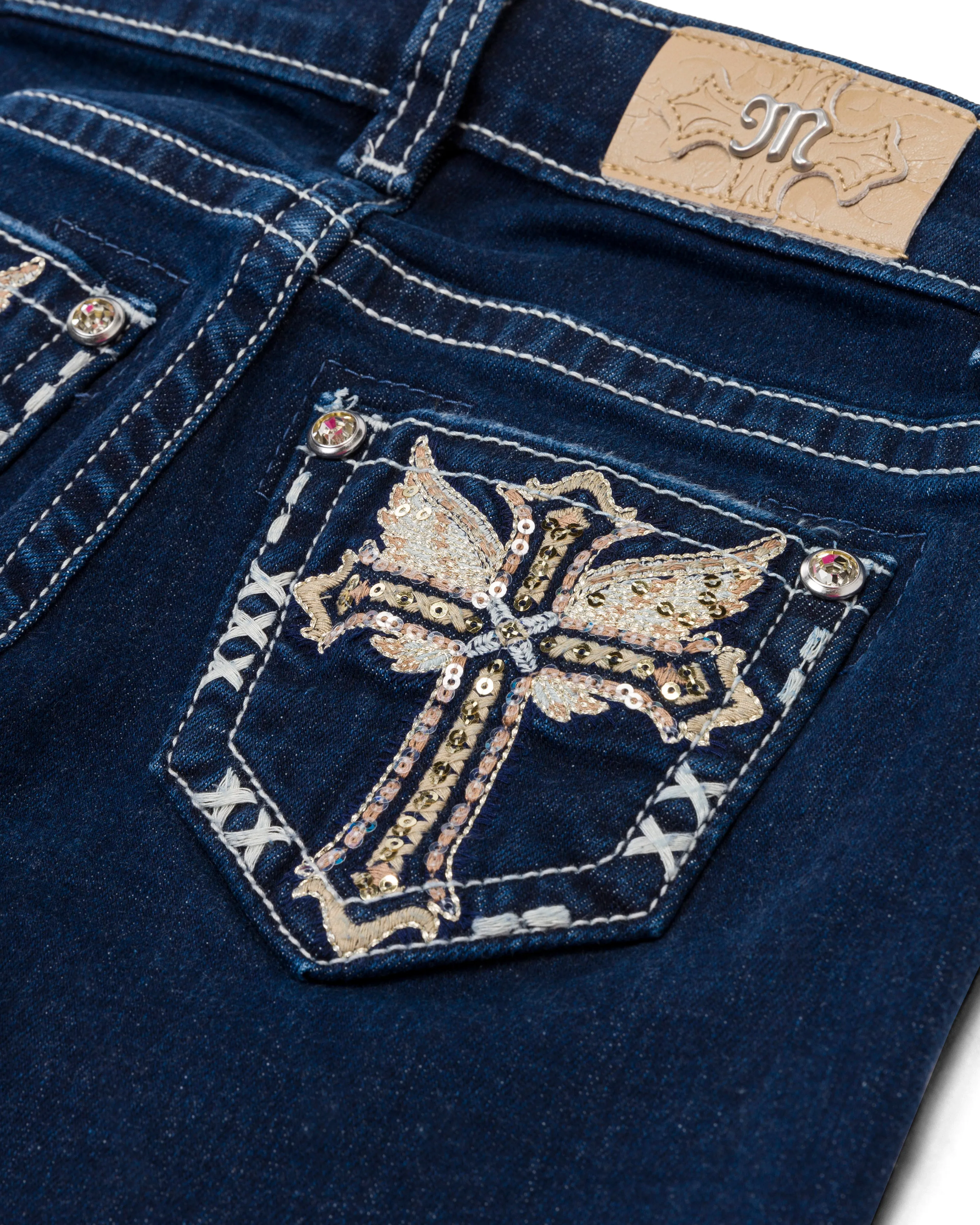 Girls Lana Cross Bootcut Jeans sold by Miss Me product image thumbnail 2