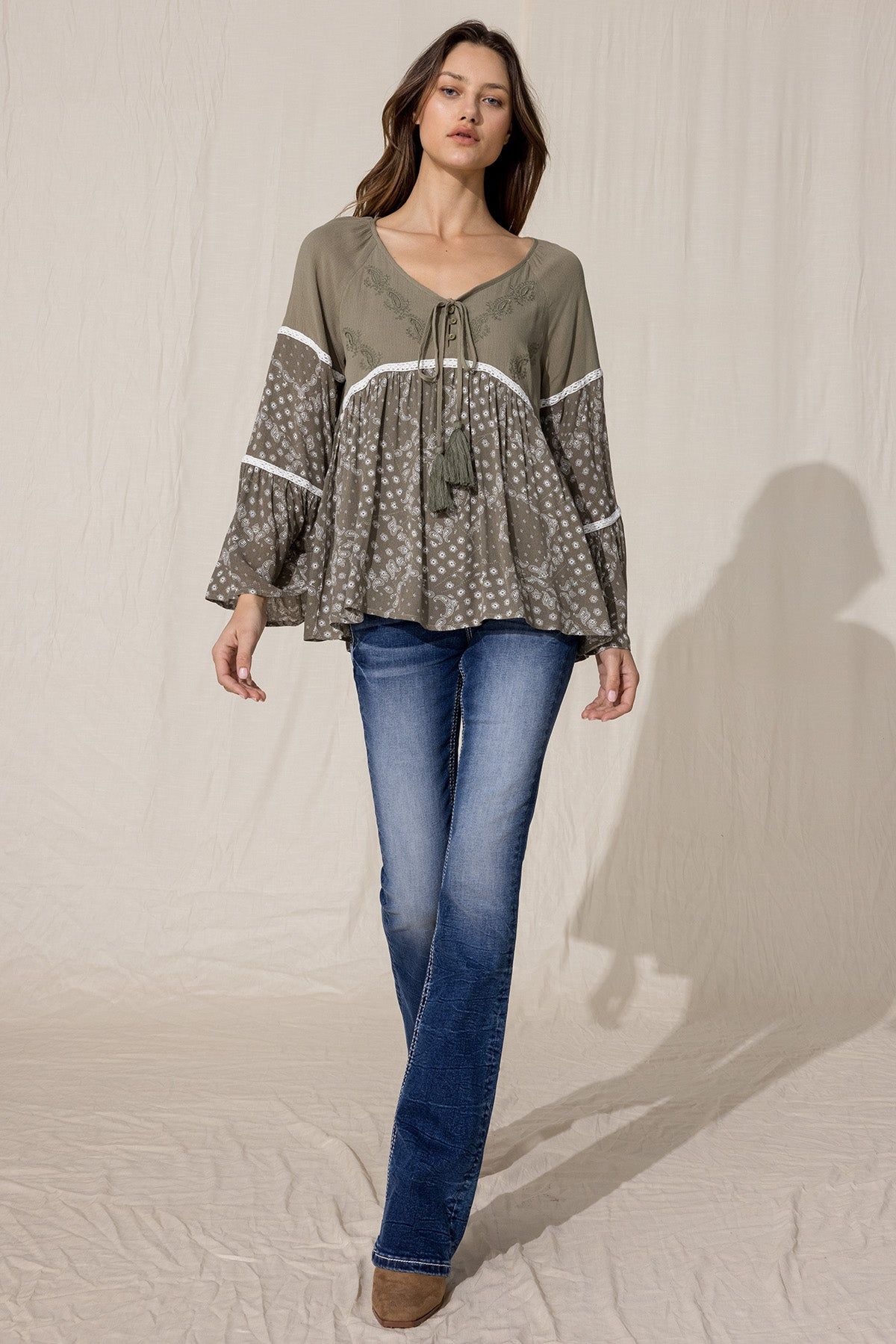 Paisley Print baby doll sold by Miss Me product image thumbnail 4