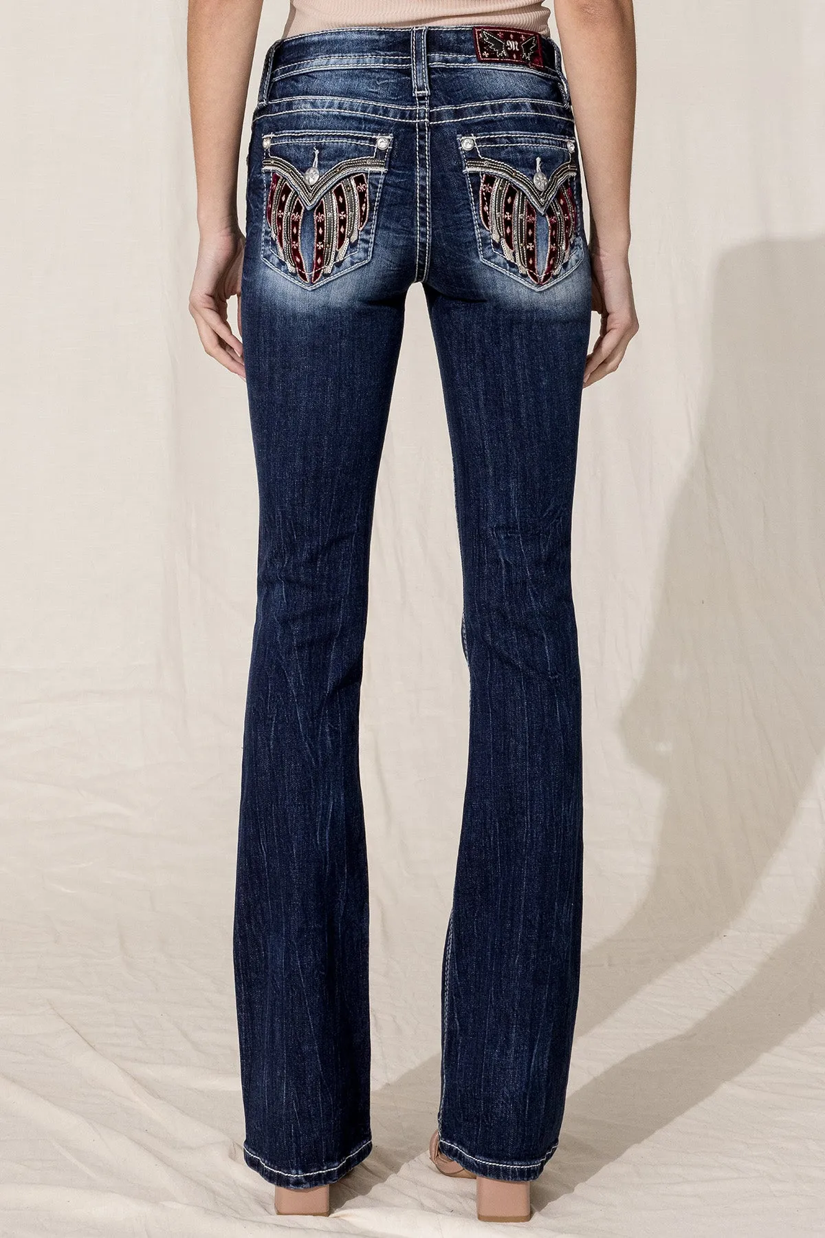 Velvet Wing Bootcut Jeans sold by Miss Me