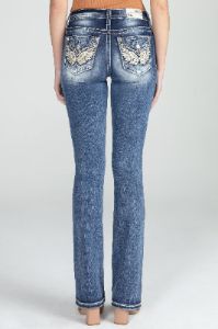 Floral Angel Wing Bootcut Denim sold by Miss Me