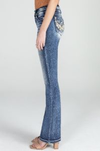 Floral Angel Wing Bootcut Denim sold by Miss Me