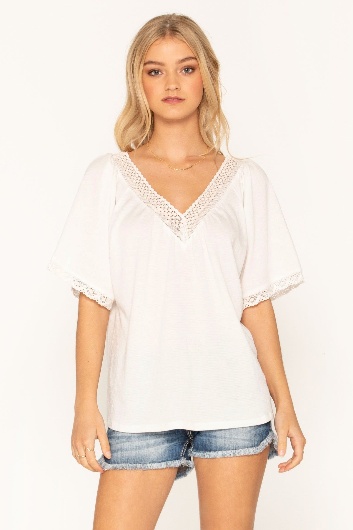 Darling Angel 1/2 Sleeve Top sold by Miss Me