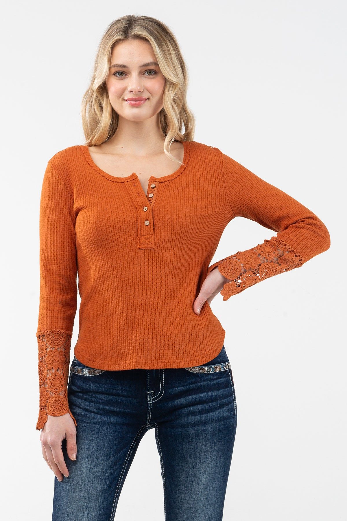 Embroidered Knit Top sold by Miss Me