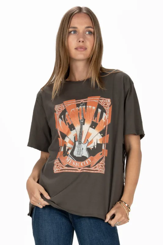 Nashville Guitar Tee sold by Miss Me