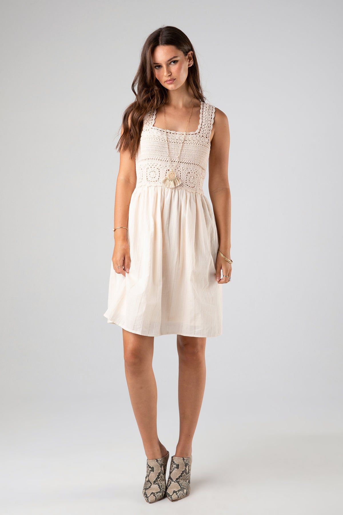 Crochet Mini Dress sold by Miss Me