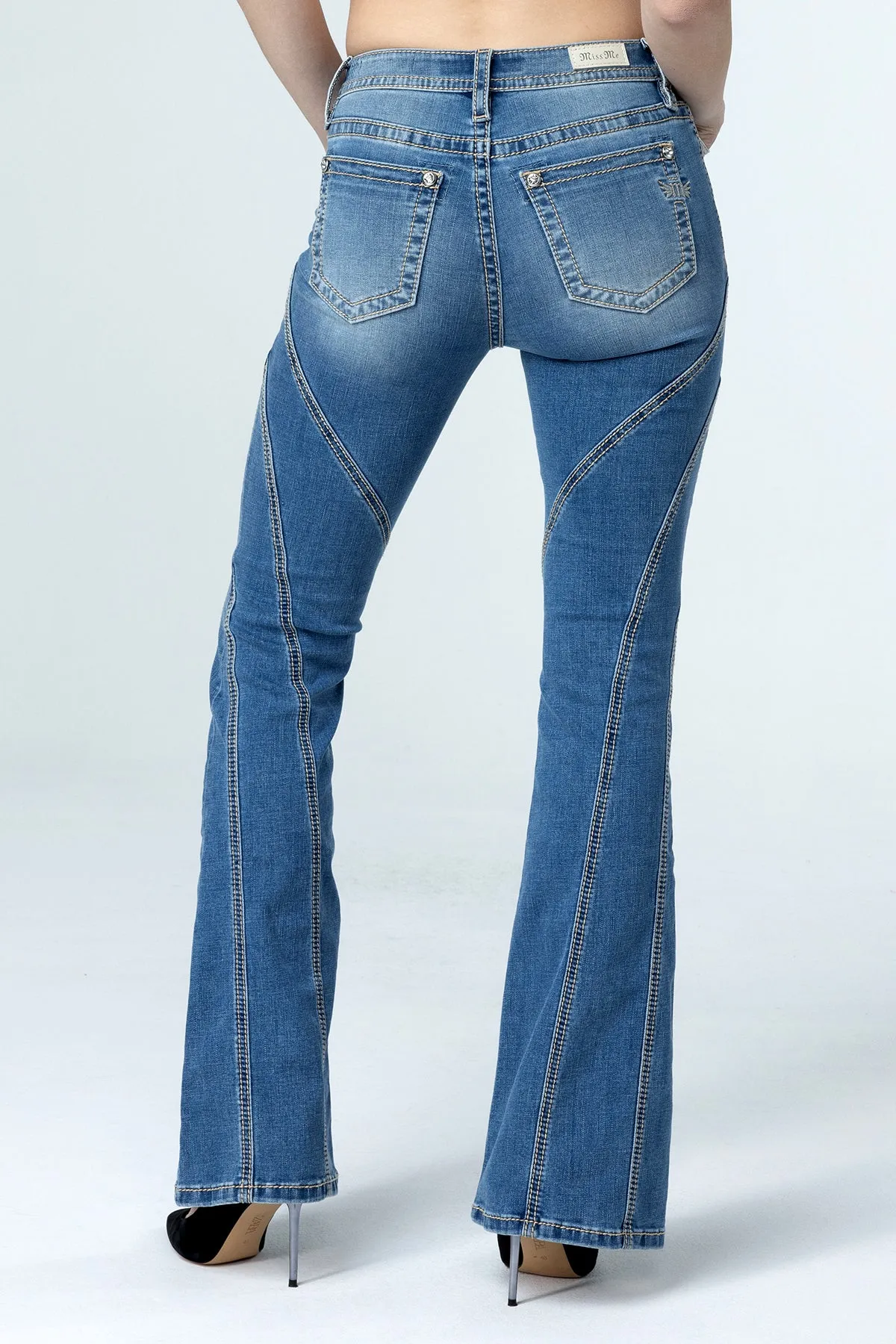 Contour Stitch Slim Flare Jeans sold by Miss Me
