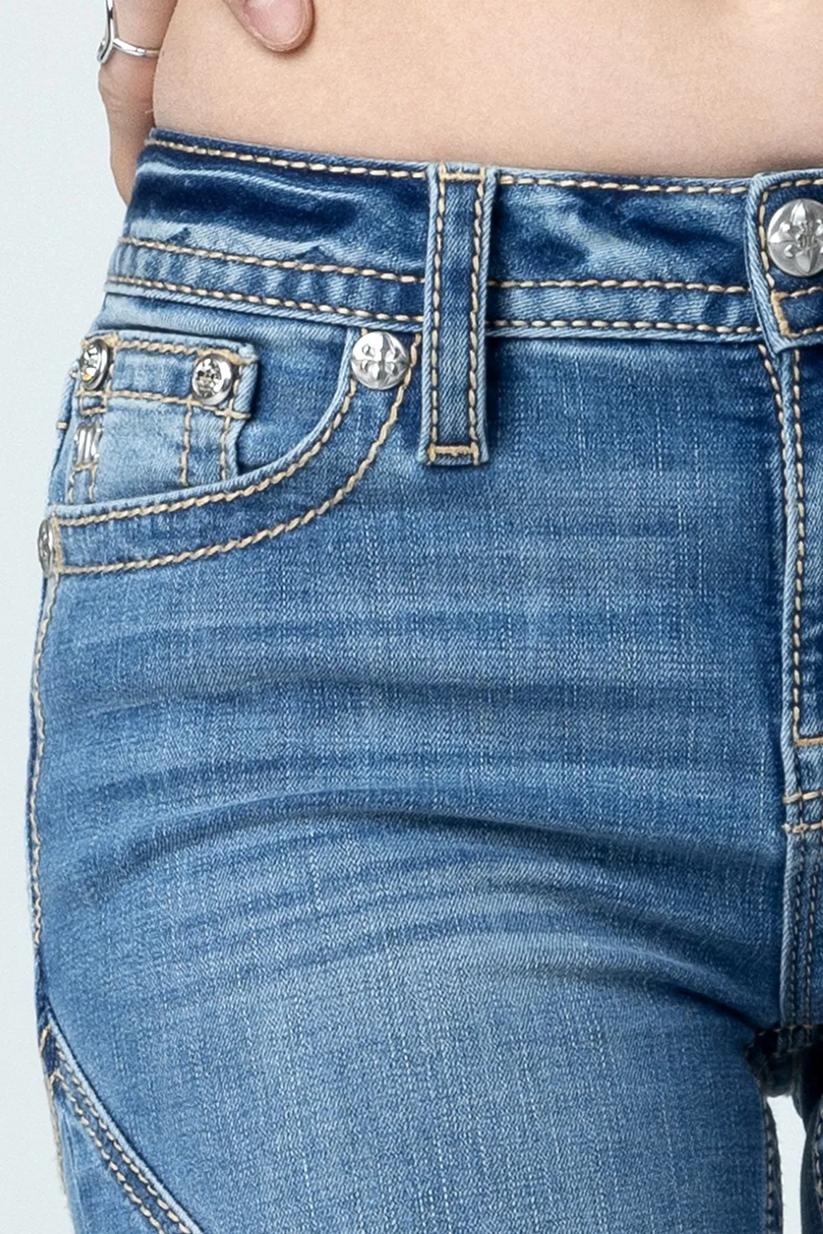 Contour Stitch Slim Flare Jeans sold by Miss Me product image thumbnail 5