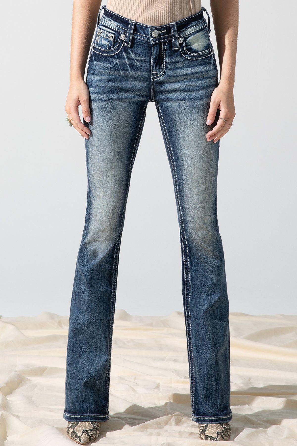 Braided Border Bootcut Jean sold by Miss Me product image thumbnail 2
