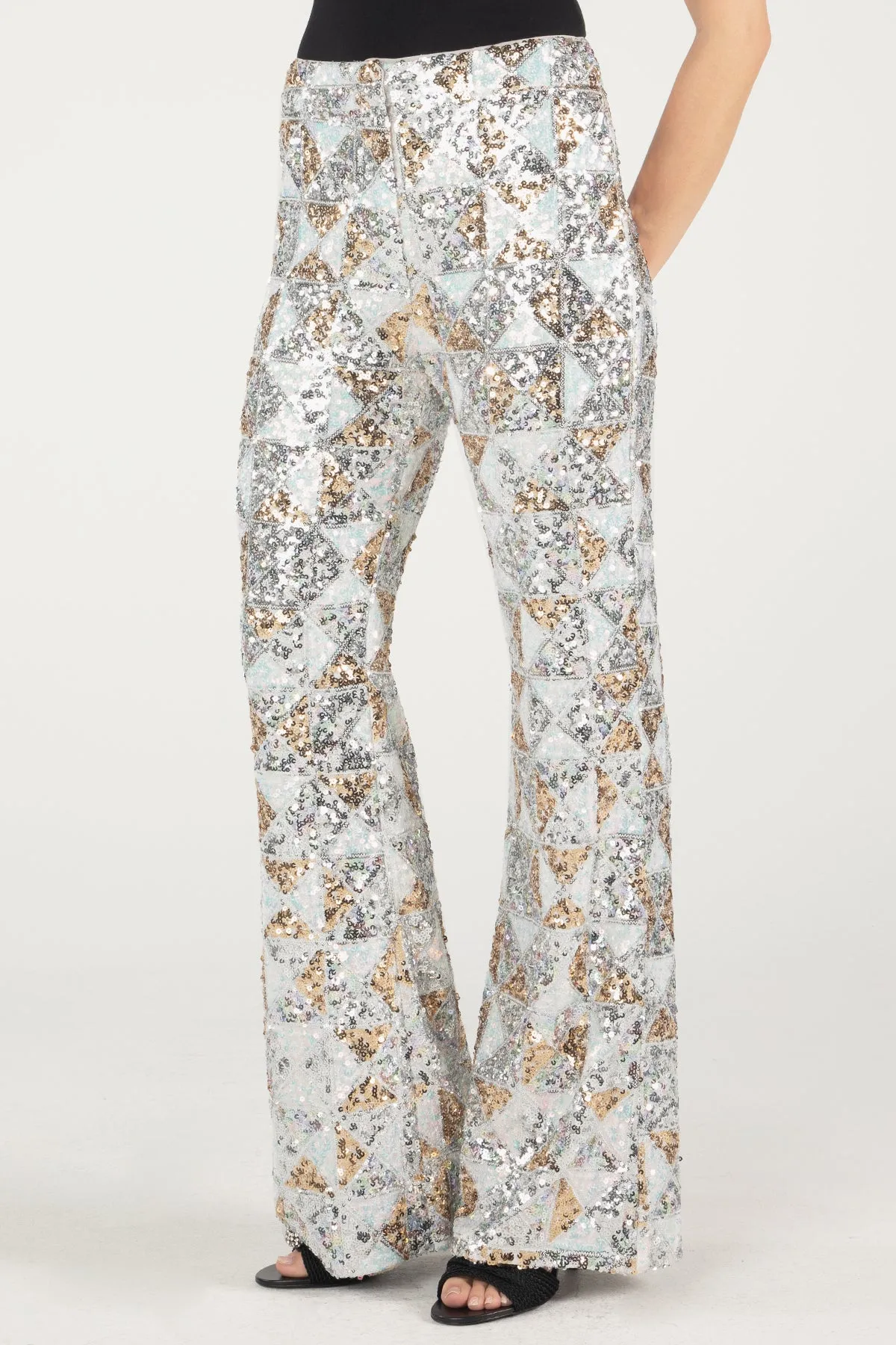 Geometric Multi-Sequin Trousers sold by Miss Me product image thumbnail 2