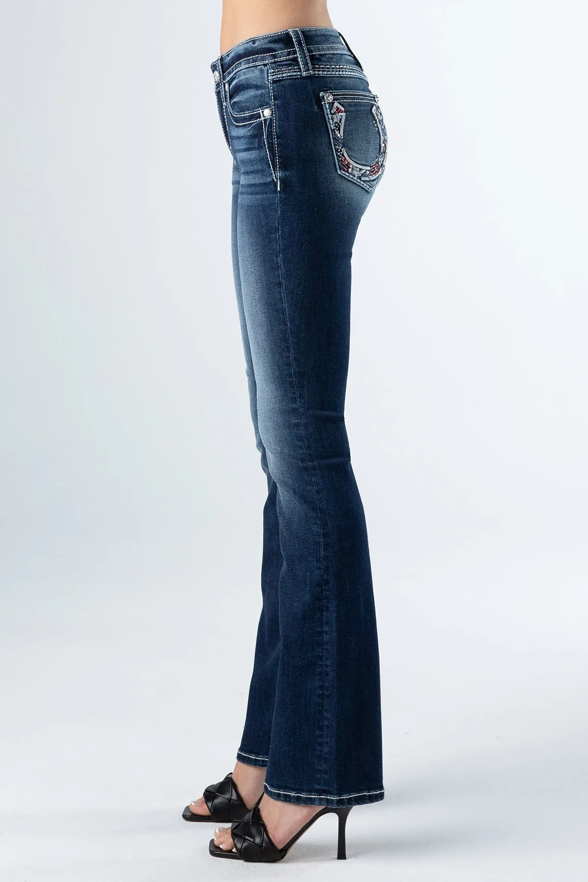 Americana Horseshoe Bootcut Jean sold by Miss Me product image thumbnail 3