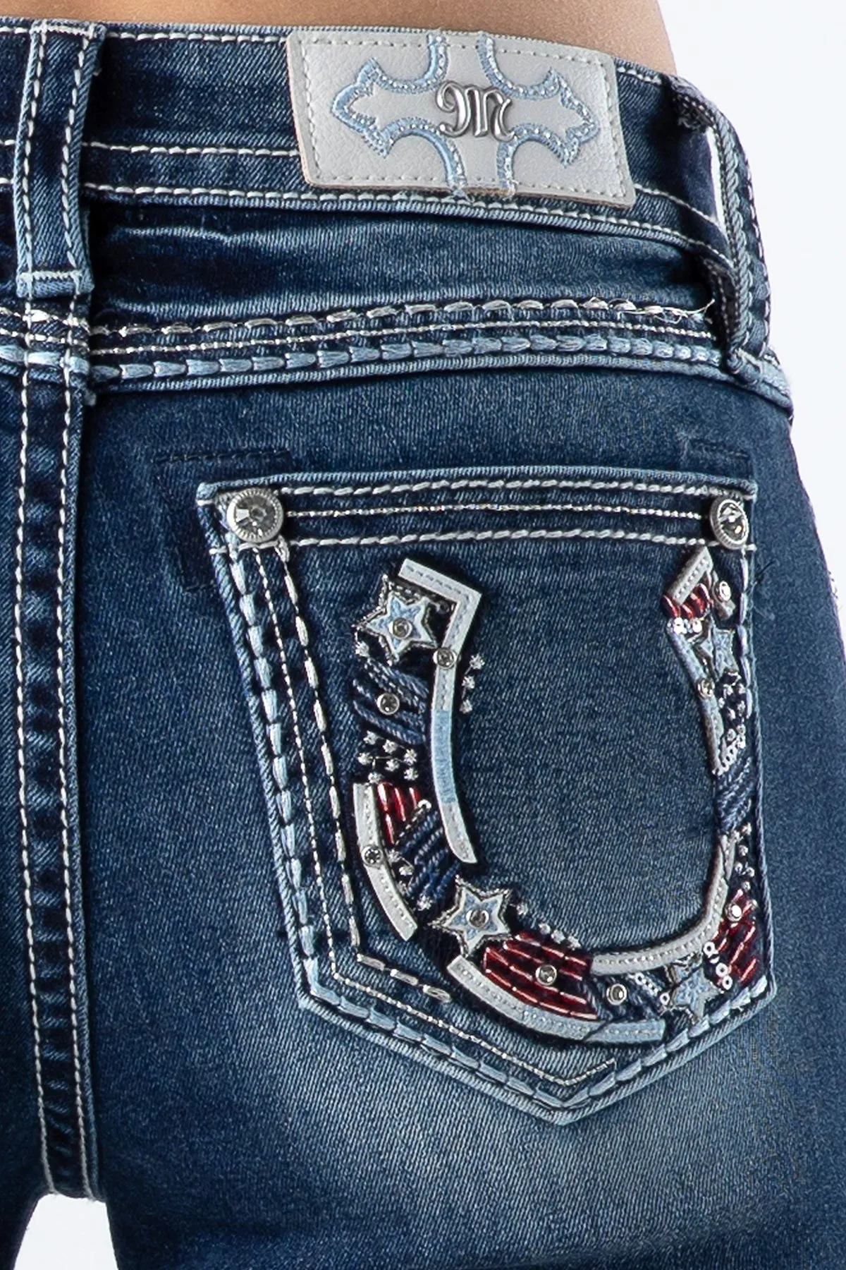 Americana Horseshoe Bootcut Jean sold by Miss Me