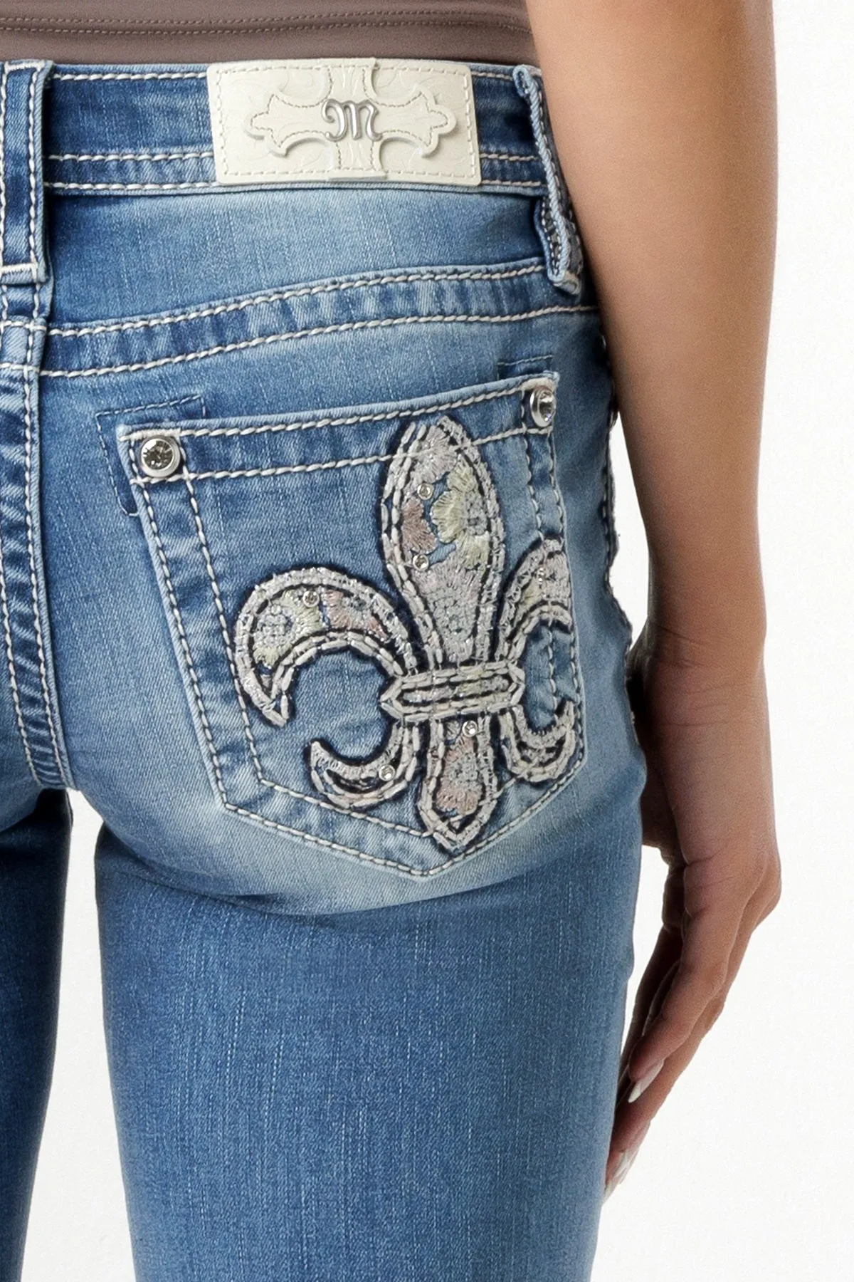 Sequin Fleur Bootcut Jeans sold by Miss Me product image thumbnail 5