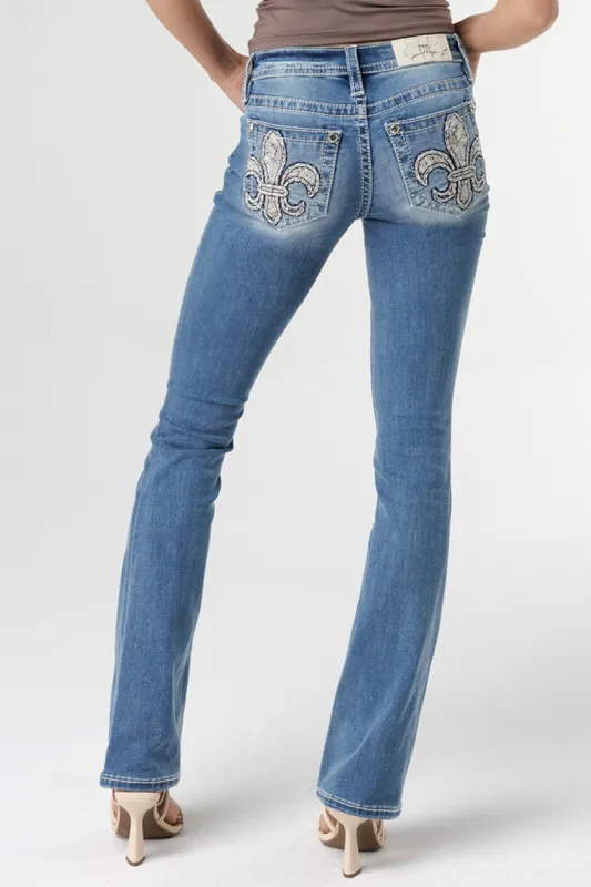 Sequin Fleur Bootcut Jeans sold by Miss Me