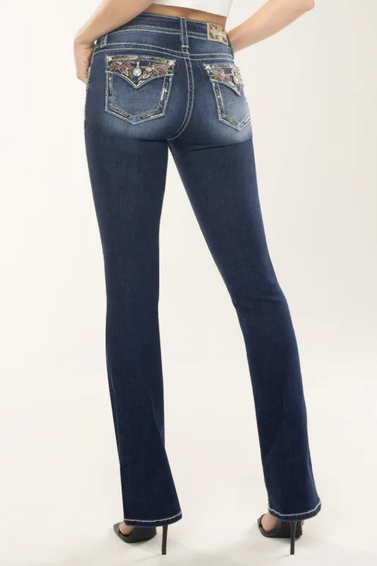 Holiday Floral Bootcut Jeans sold by Miss Me