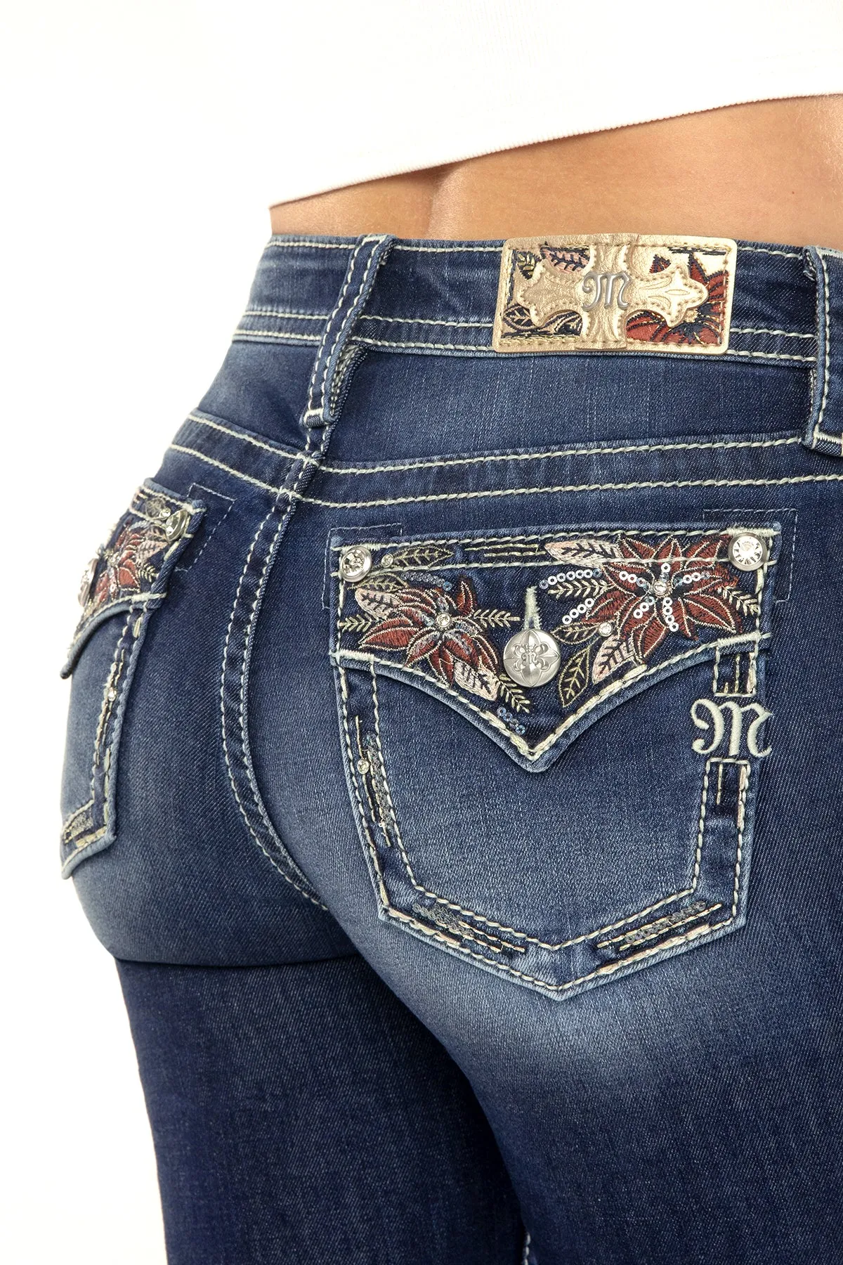 Holiday Floral Bootcut Jeans sold by Miss Me product image thumbnail 4
