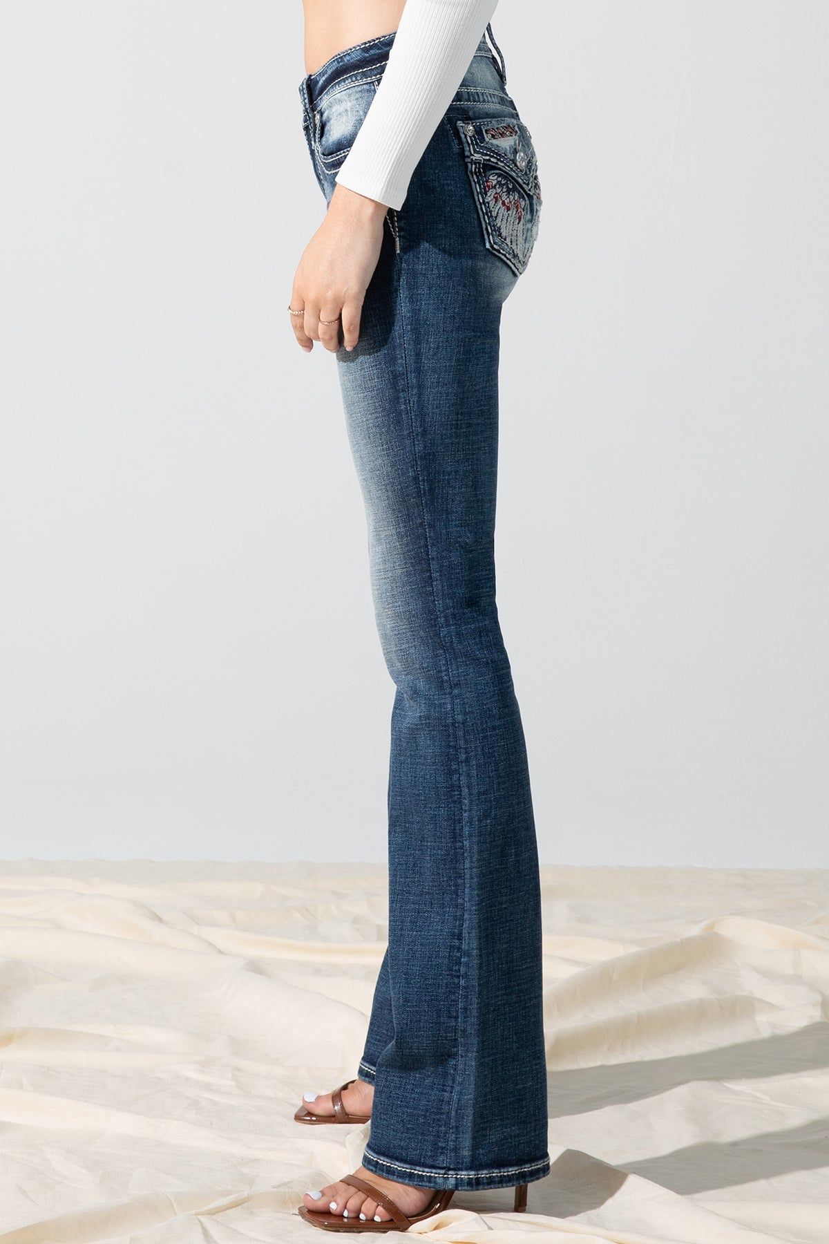 Winged Allegiance Bootcut Jeans sold by Miss Me product image thumbnail 3