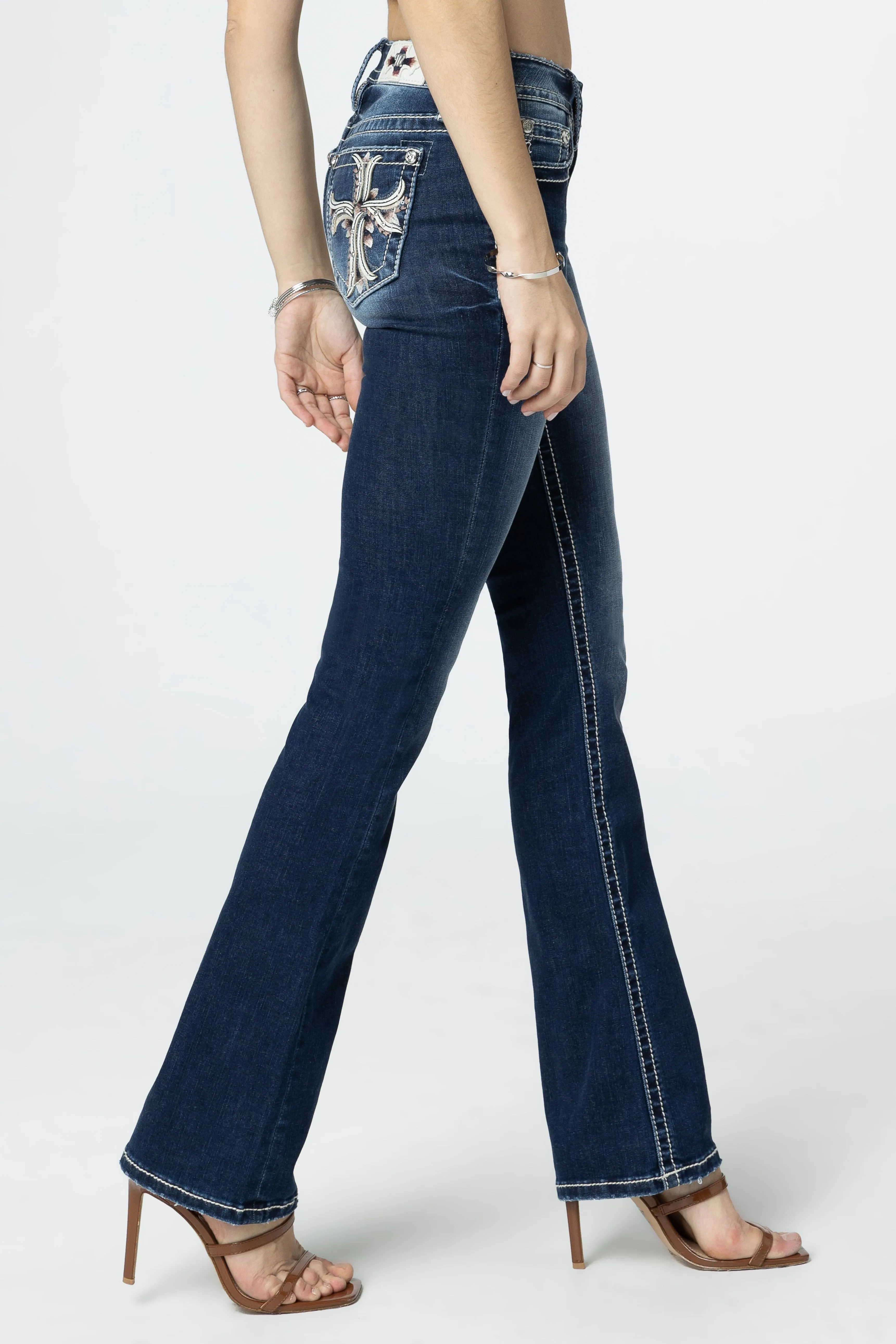 Ombre Cross Bootcut Jeans sold by Miss Me product image thumbnail 3