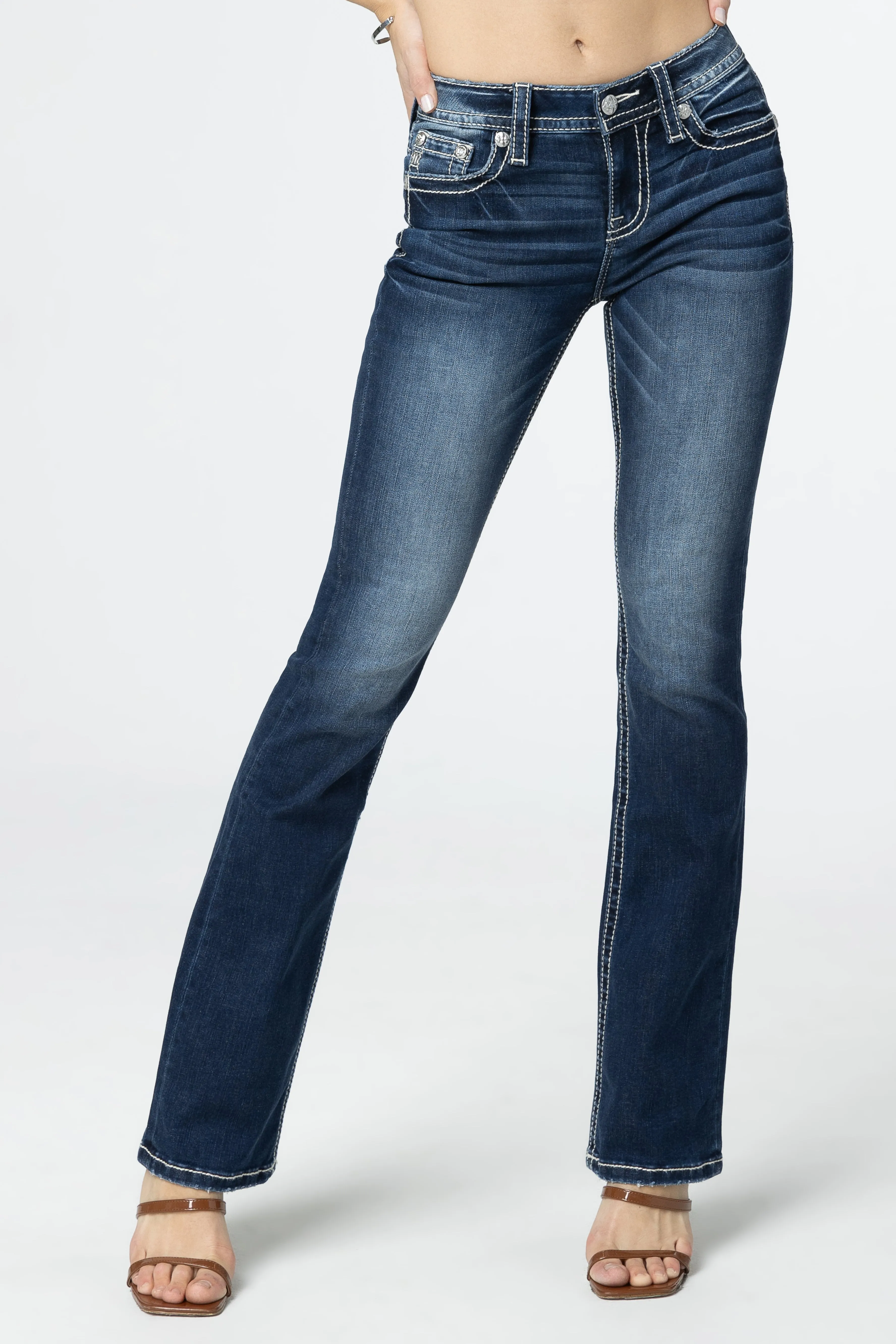 Ombre Cross Bootcut Jeans sold by Miss Me product image thumbnail 2