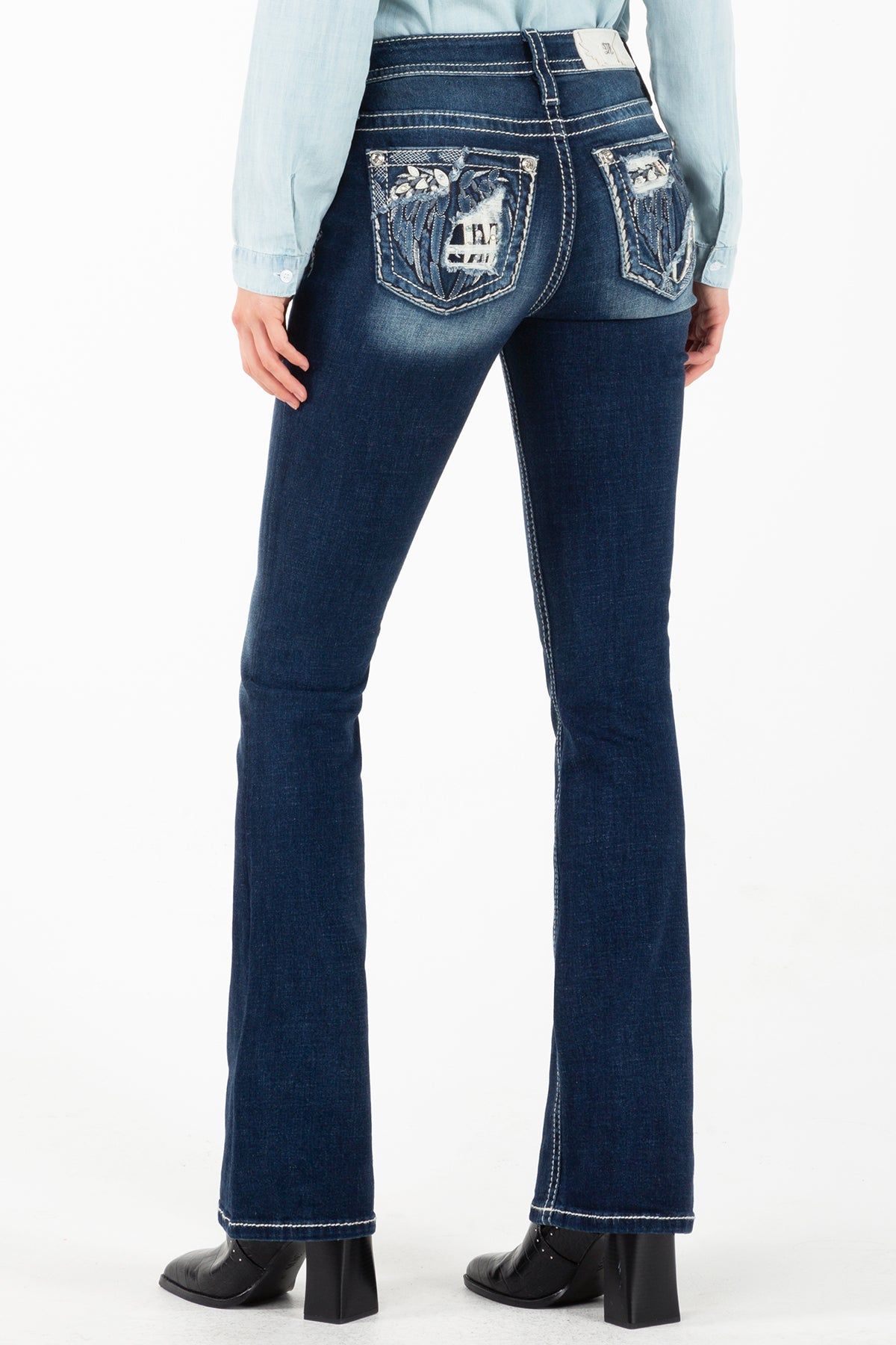 Hide and Wing Bootcut Jeans sold by Miss Me