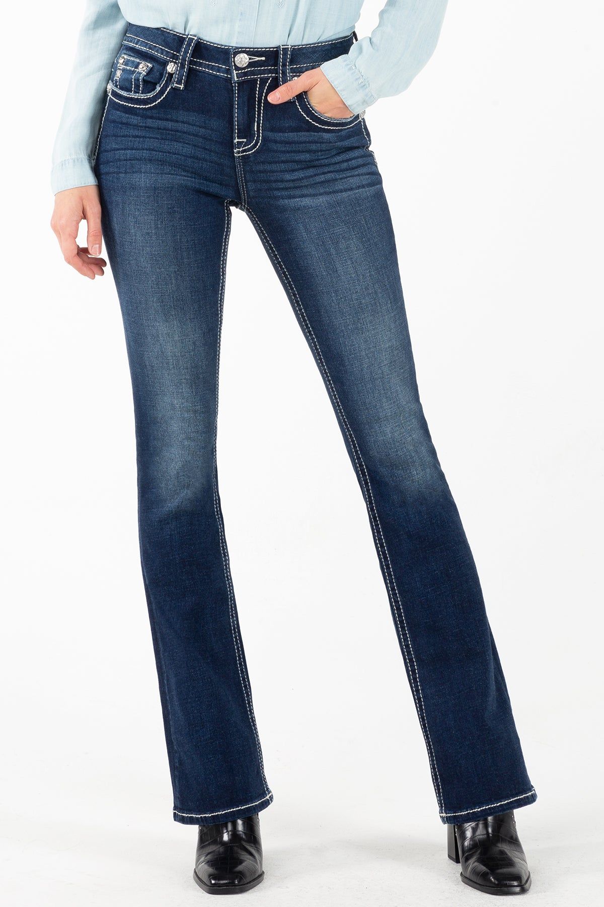 Hide and Wing Bootcut Jeans sold by Miss Me product image thumbnail 4