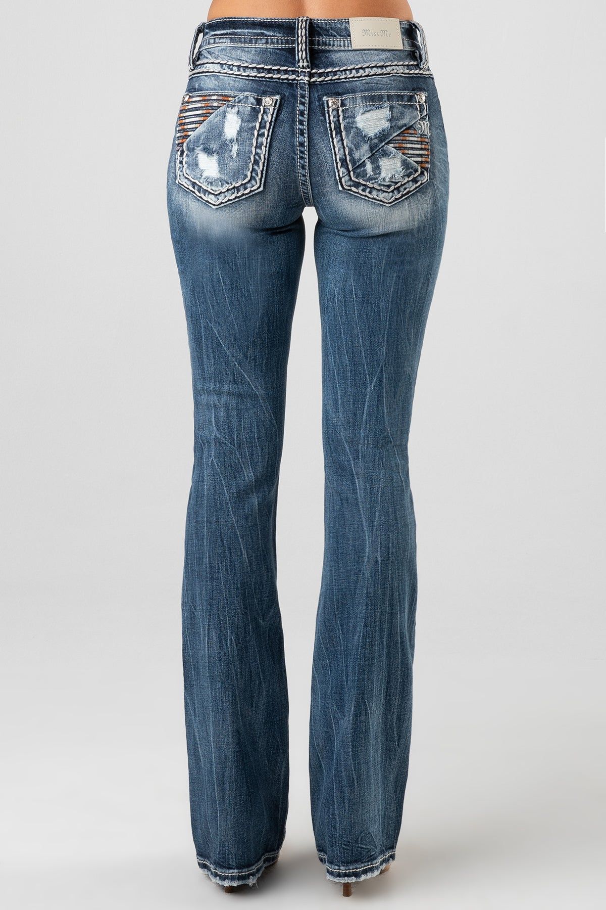 Torn Piece Bootcut Jeans sold by Miss Me