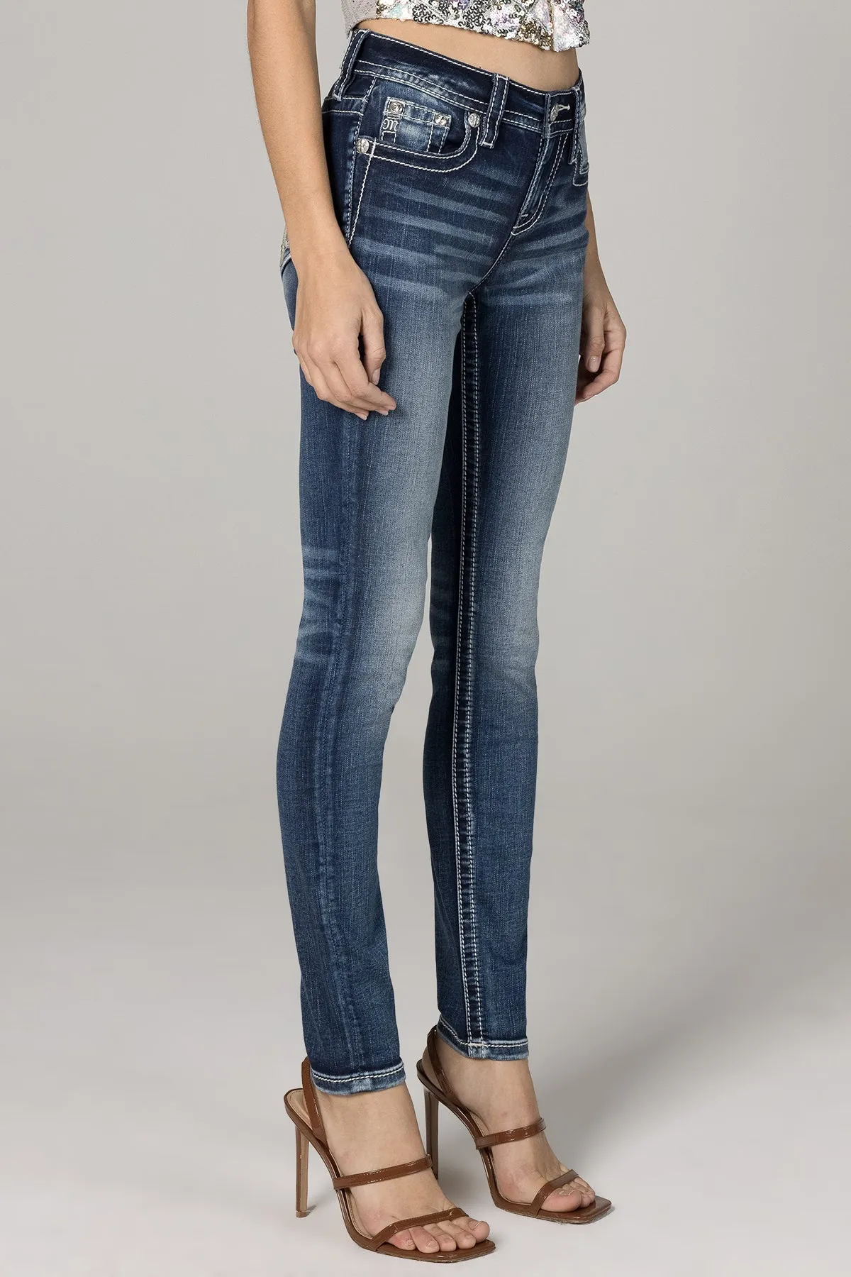 Fantastic Fleur De Lis Skinny Jeans sold by Miss Me product image thumbnail 3