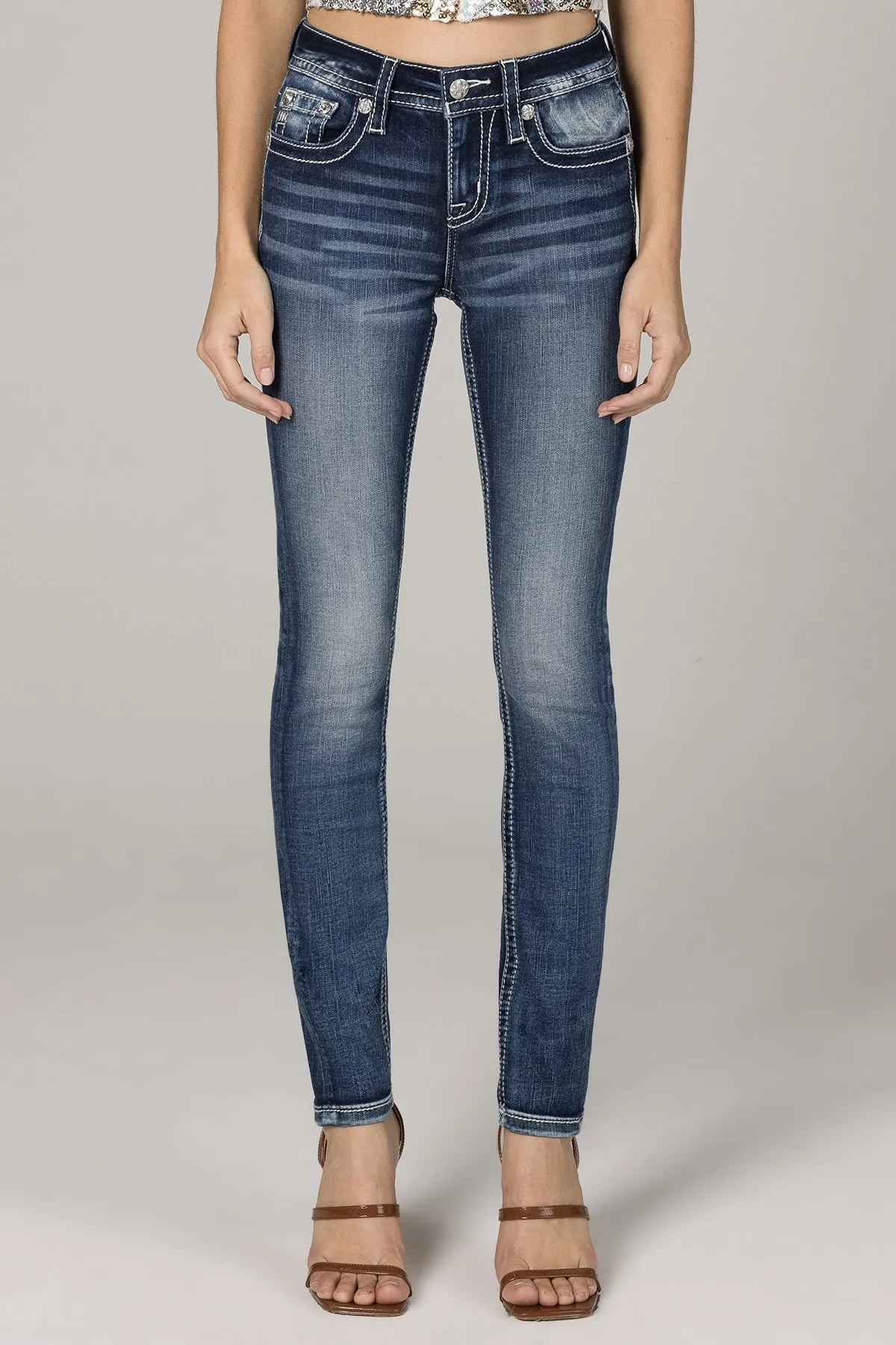 Fantastic Fleur De Lis Skinny Jeans sold by Miss Me product image thumbnail 2