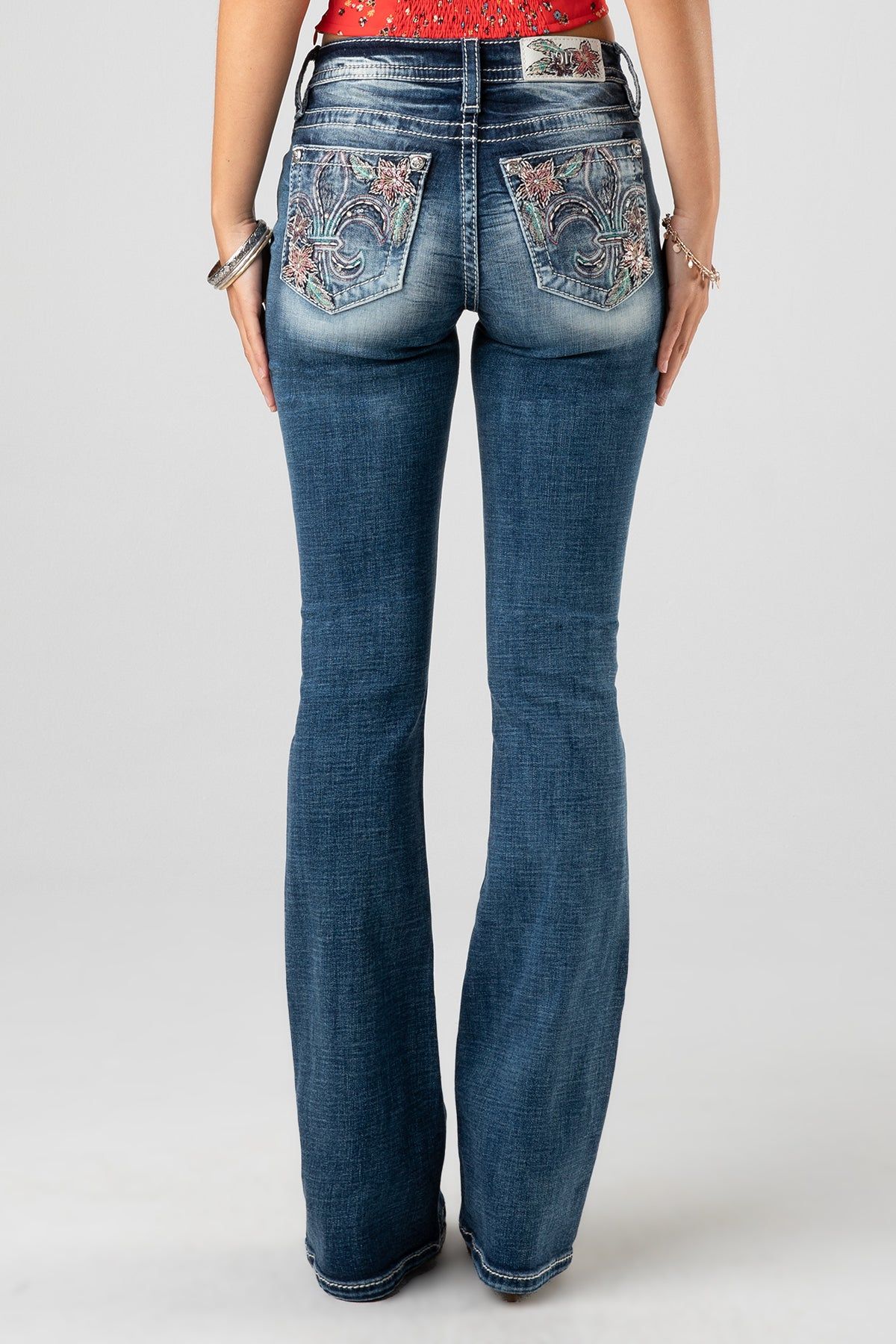 Tropical Fleur Bootcut Jeans sold by Miss Me