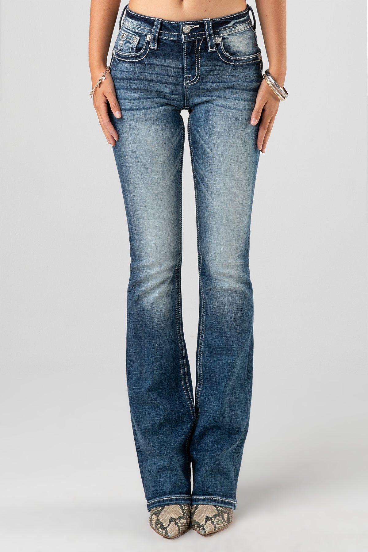 Tropical Fleur Bootcut Jeans sold by Miss Me product image thumbnail 2