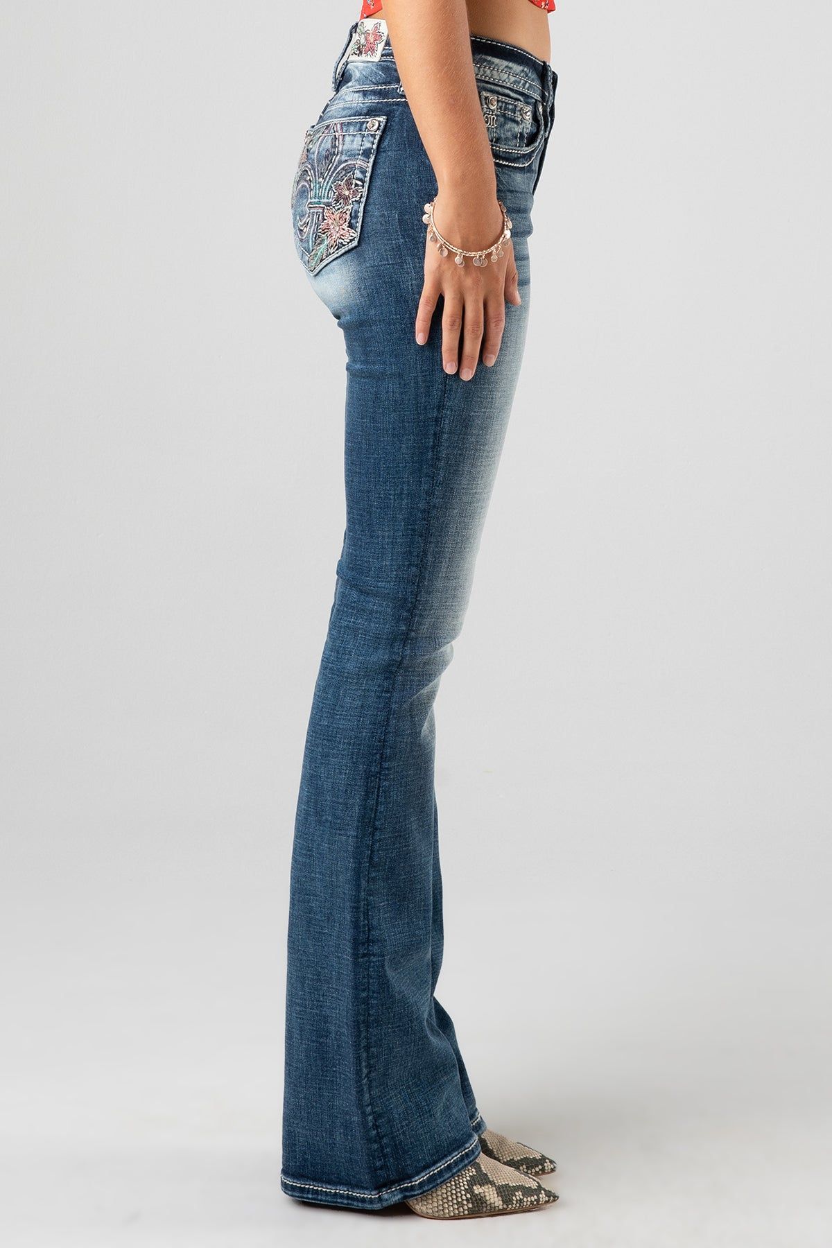 Tropical Fleur Bootcut Jeans sold by Miss Me product image thumbnail 3