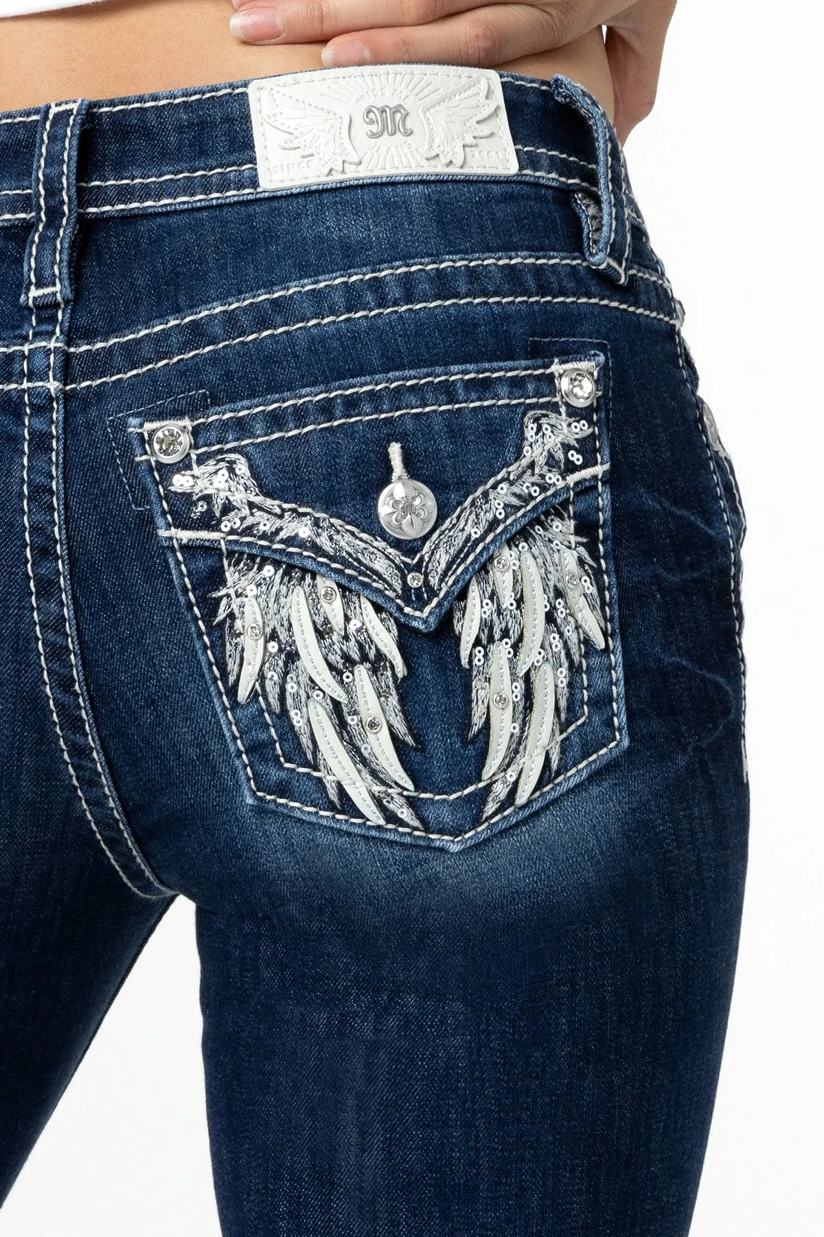 Ange Blanc Bootcut Jeans sold by Miss Me product image thumbnail 2