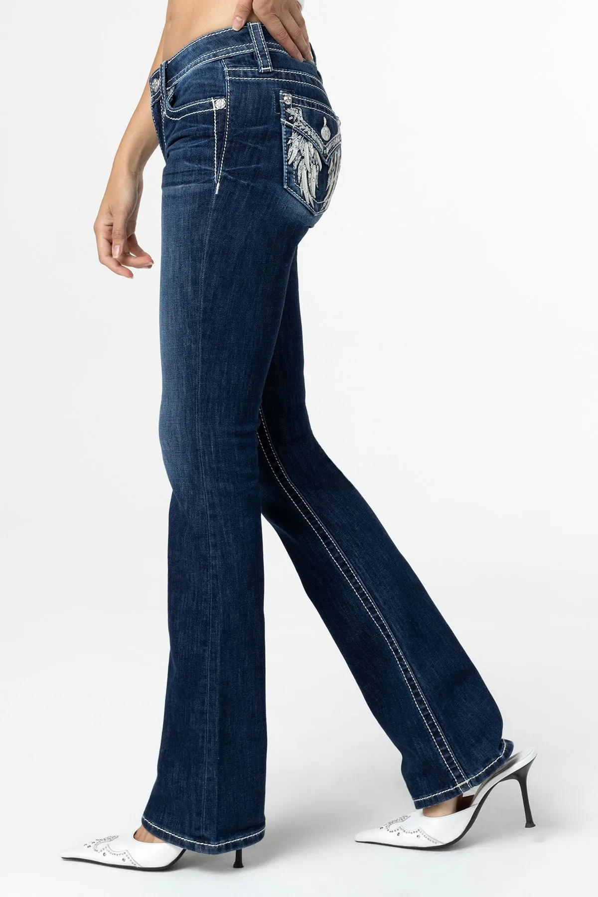Ange Blanc Bootcut Jeans sold by Miss Me product image thumbnail 4