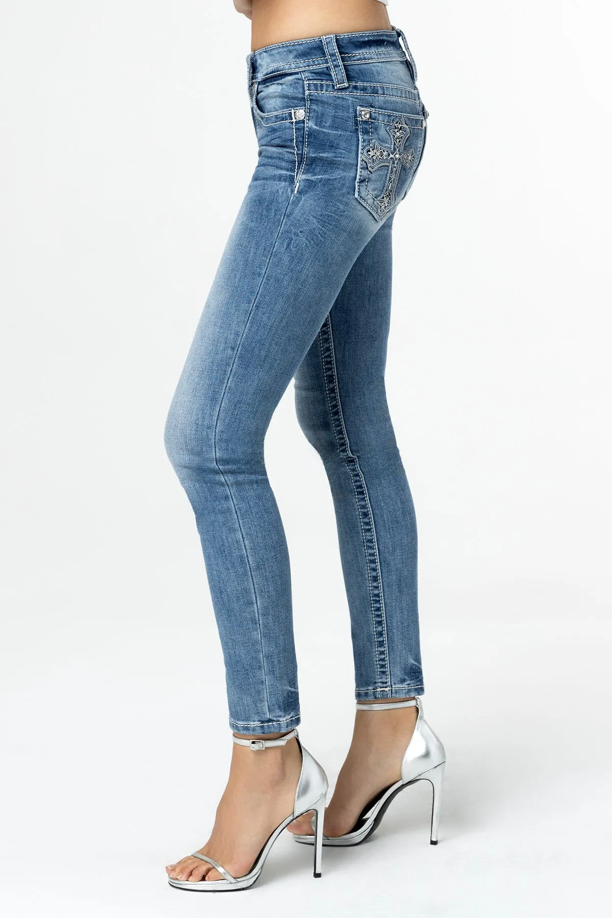 Emily Cross Skinny Jeans sold by Miss Me product image thumbnail 3