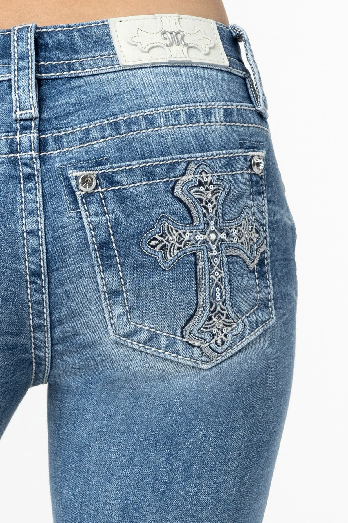 Emily Cross Skinny Jeans sold by Miss Me