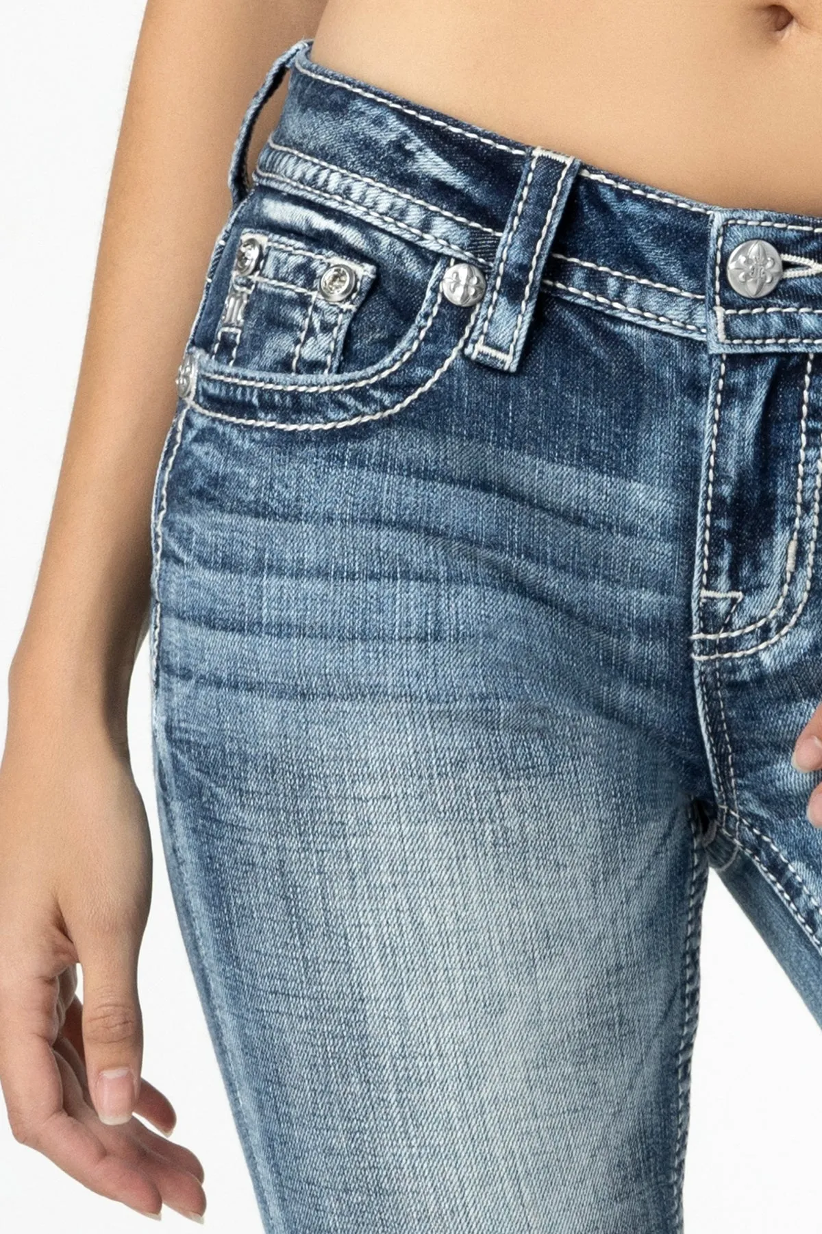 Distressed Americana Flag Skinny Jeans sold by Miss Me product image thumbnail 4