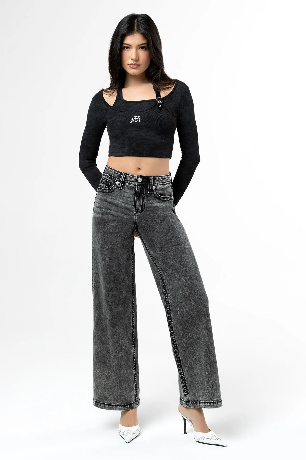 Going Rouge Wide Leg Jeans sold by Miss Me product image thumbnail 2
