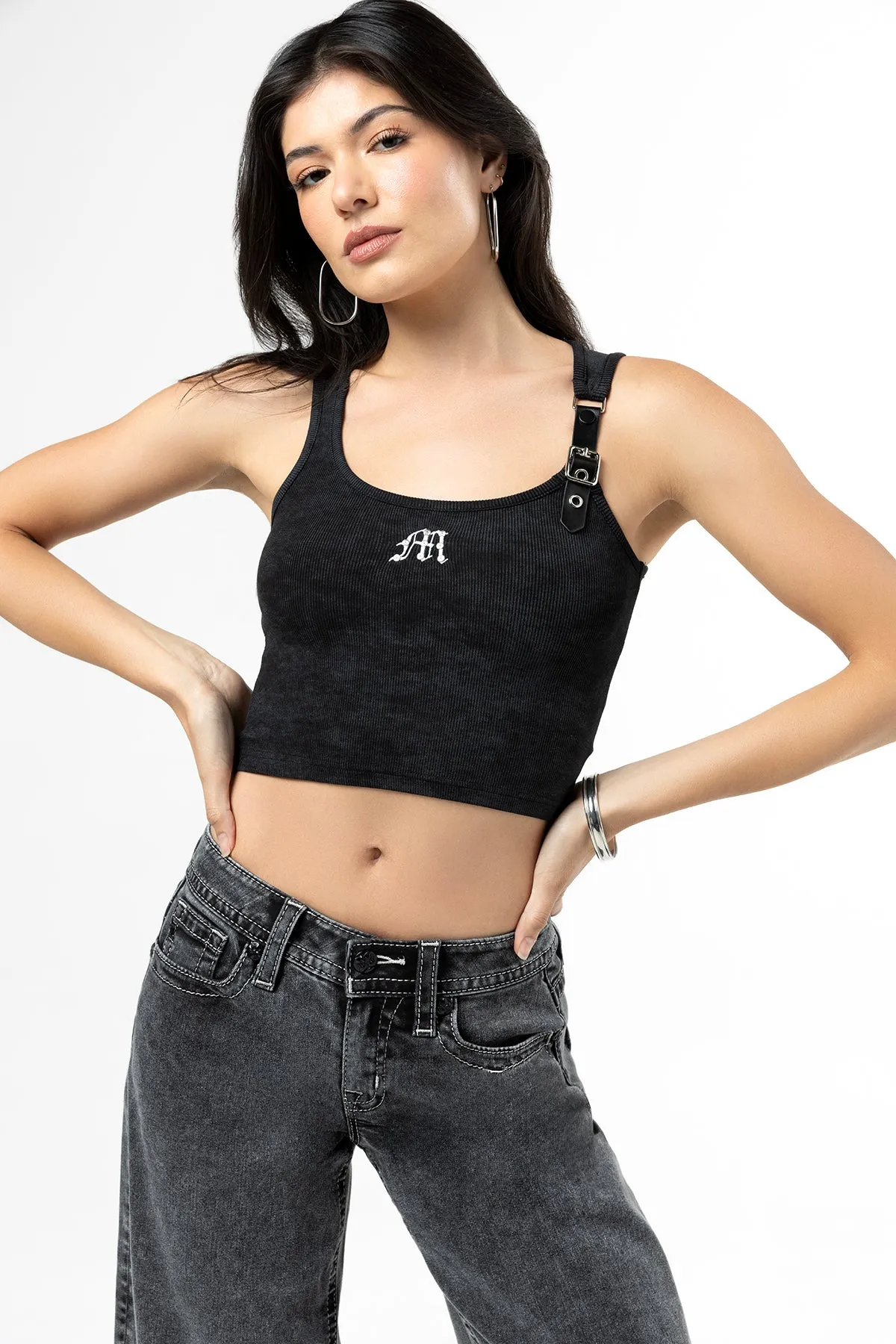 Lohan Buckle Tank Top sold by Miss Me product image thumbnail 4