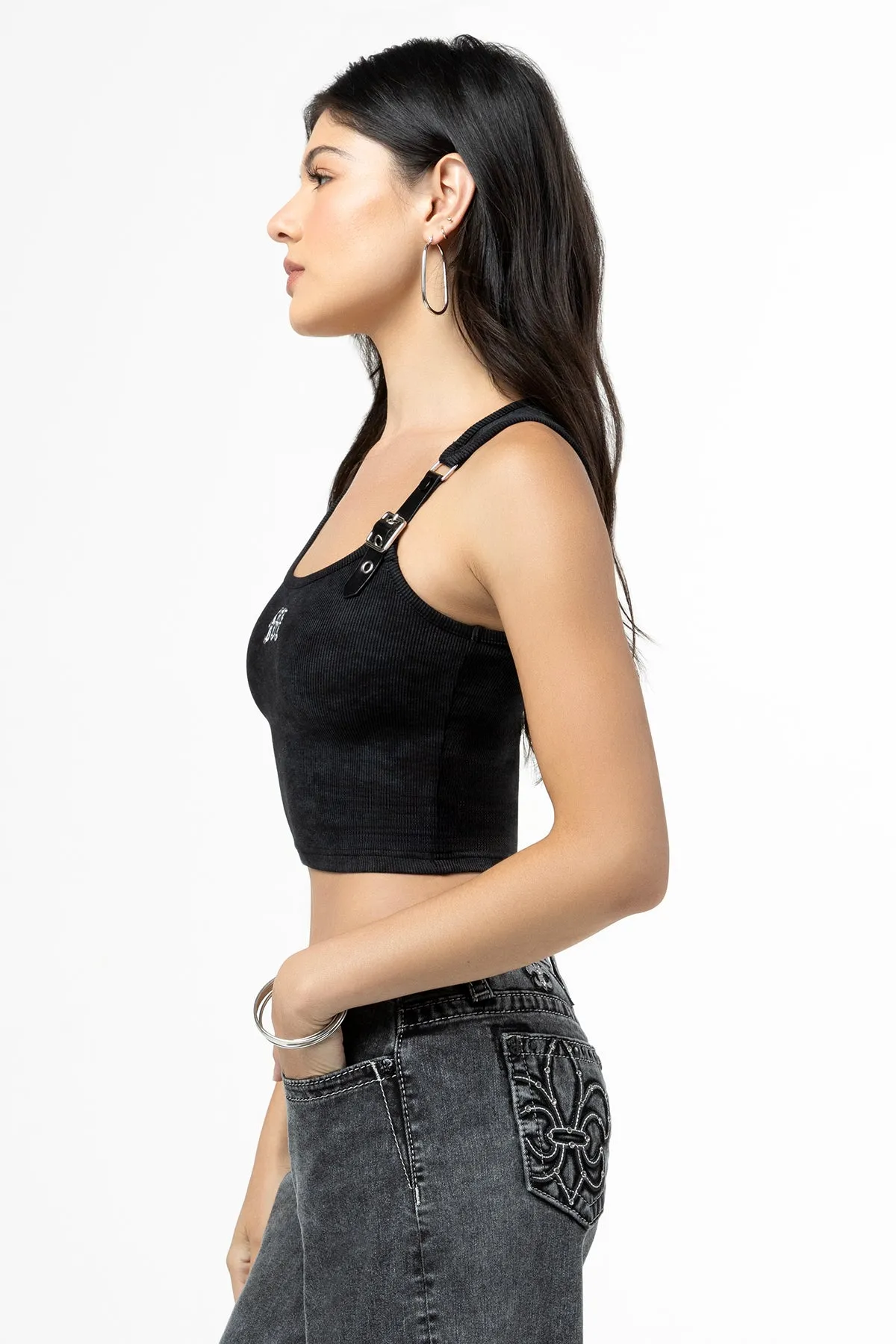 Lohan Buckle Tank Top sold by Miss Me product image thumbnail 5